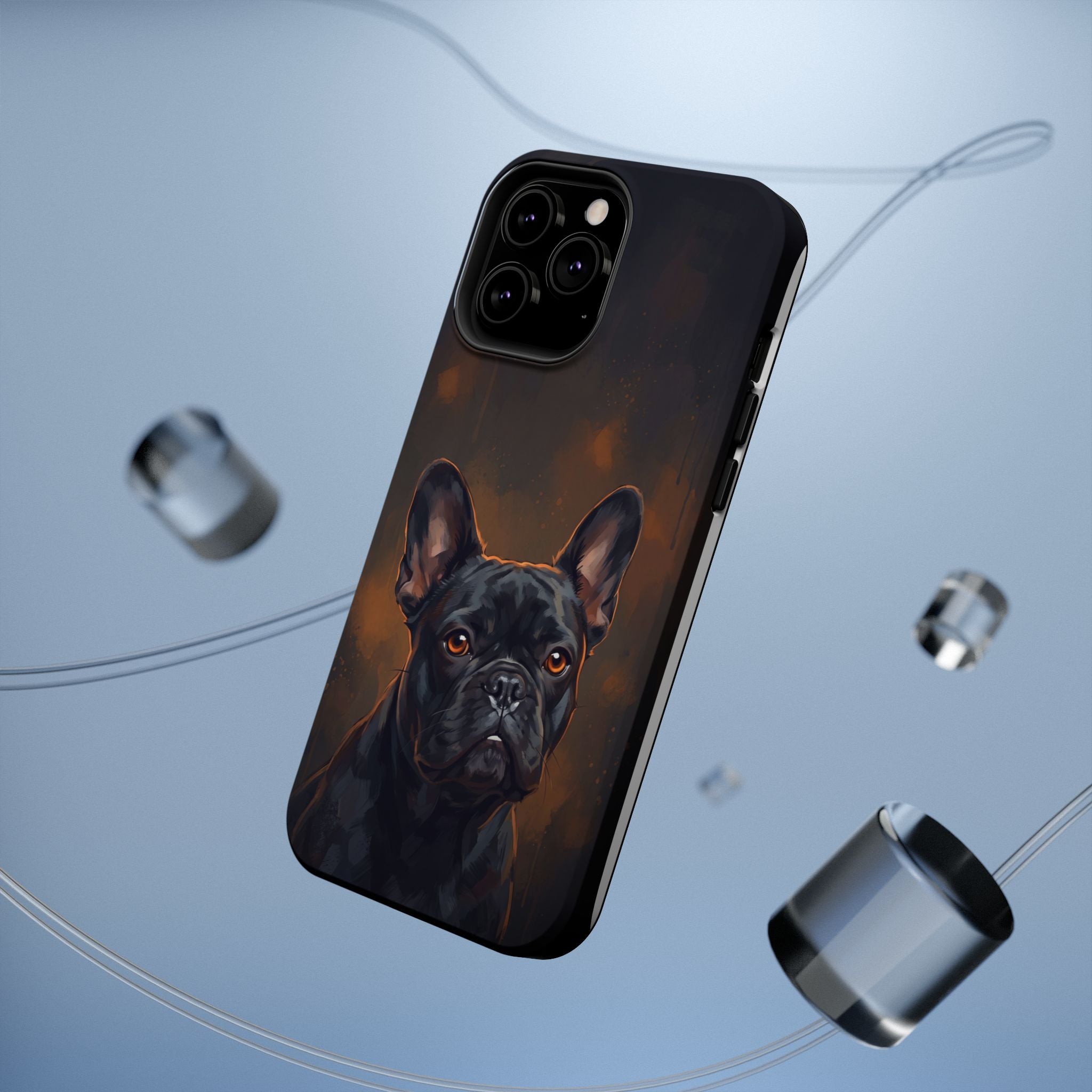 French Bulldog Portrait Phone Case — Impact-Resistant Wireless Charging Cover