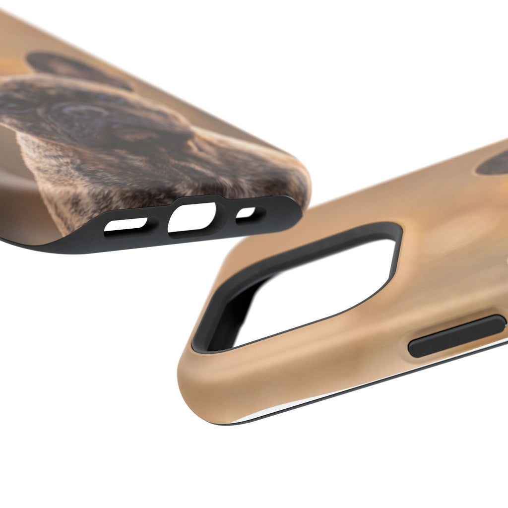 Brindle French Bulldog Phone Case — Impact-Resistant Wireless Charging Cover
