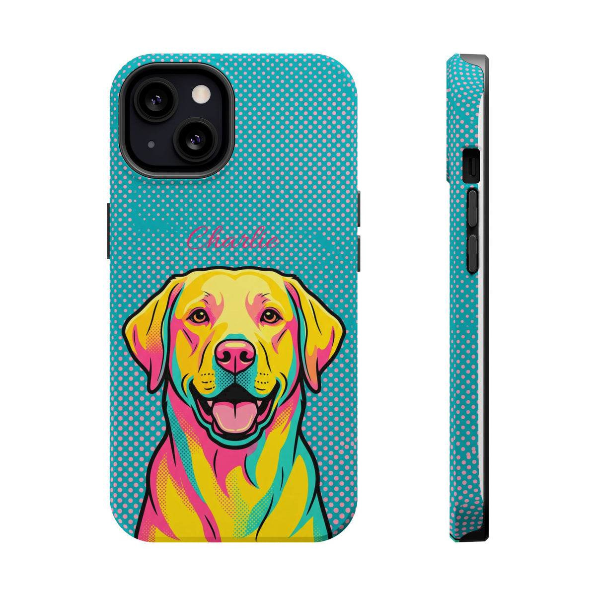 Personalized Pop Art Labrador Phone Case — Tough Magnetic Case with Wireless Charging