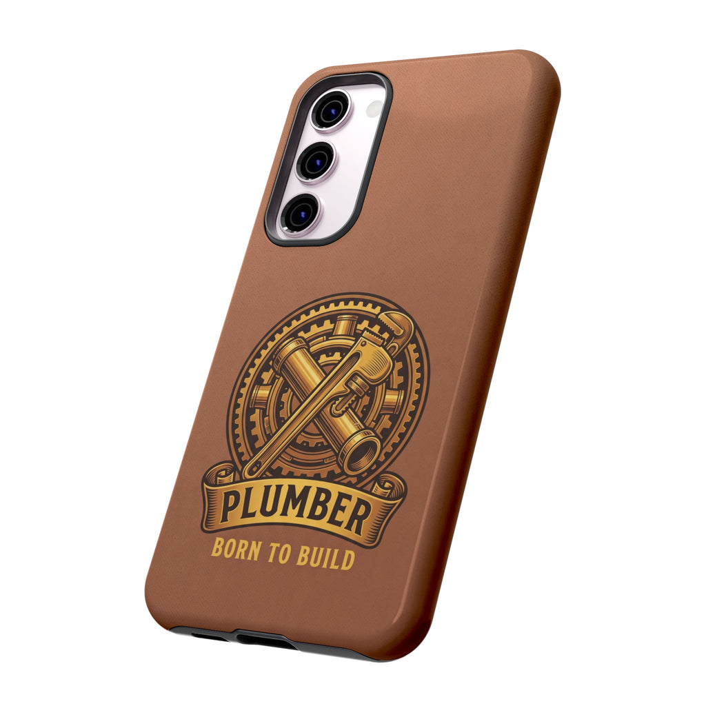 Plumber Born to Build Leather Phone Case - Samsung & iPhone Series
