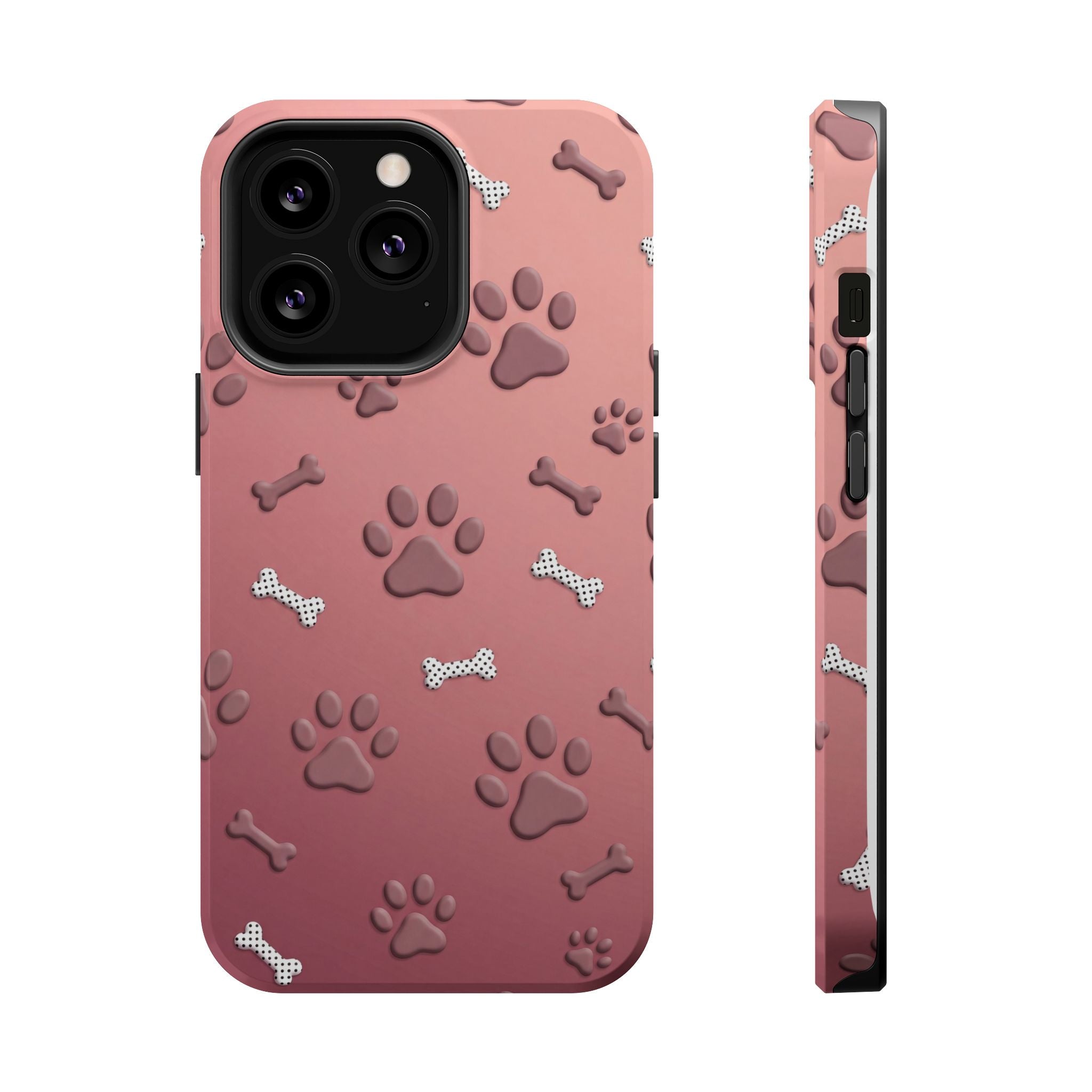 Paws & Bones Phone Case — Impact-Resistant Wireless Charging Cover