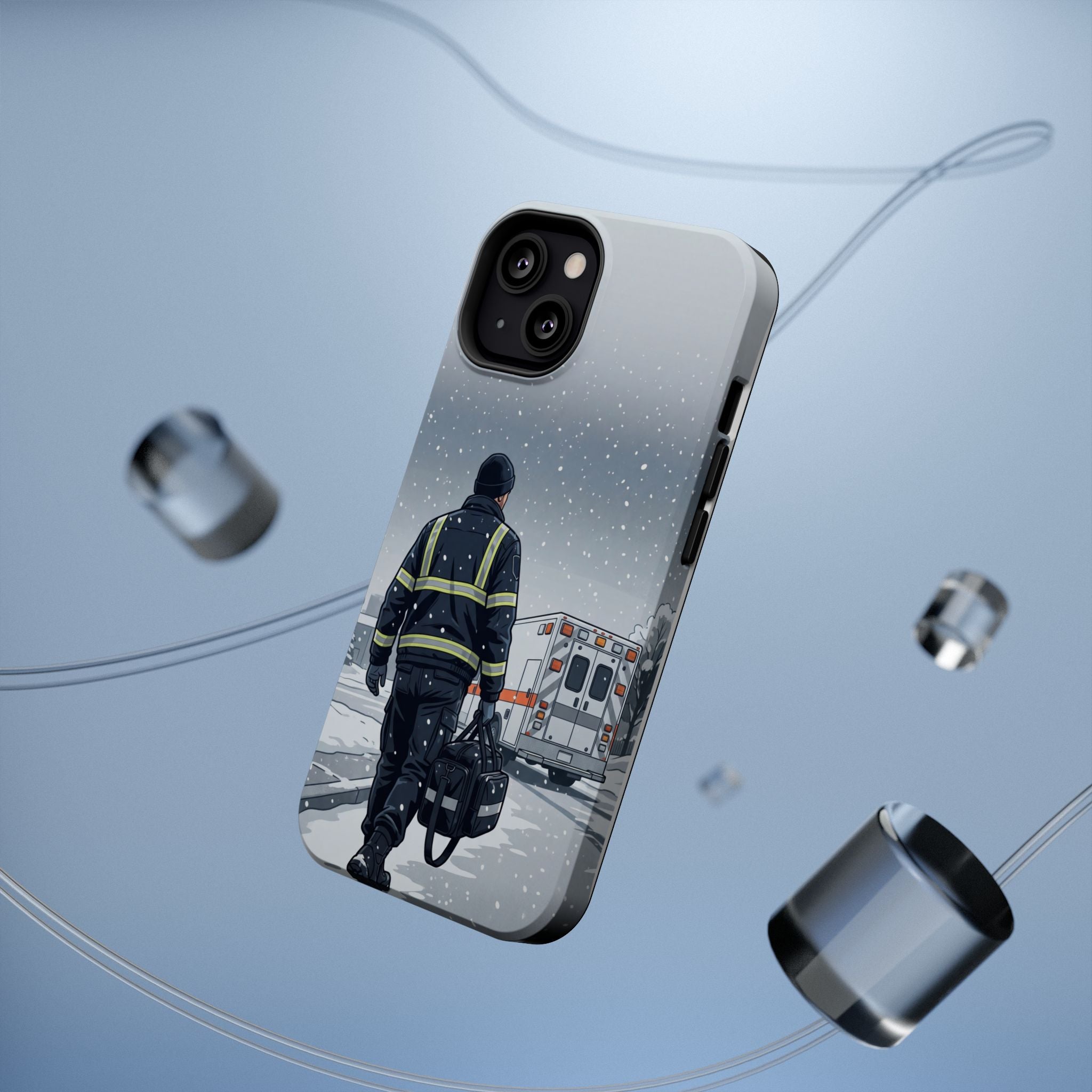 Bold Paramedic/EMT Portrait Phone Case — Magnetic Wireless Charging Cover