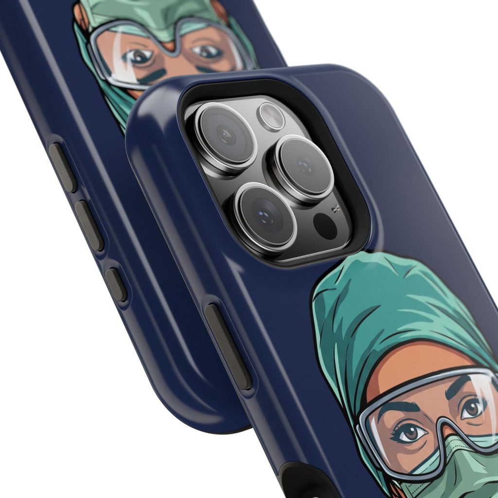 Bold Nurse Portrait Phone Case — Magnetic Wireless Charging Cover