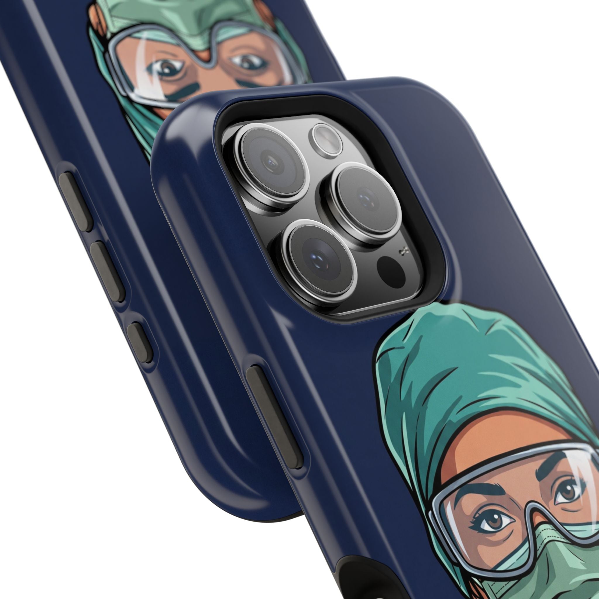 Bold Nurse Portrait Phone Case — Magnetic Wireless Charging Cover