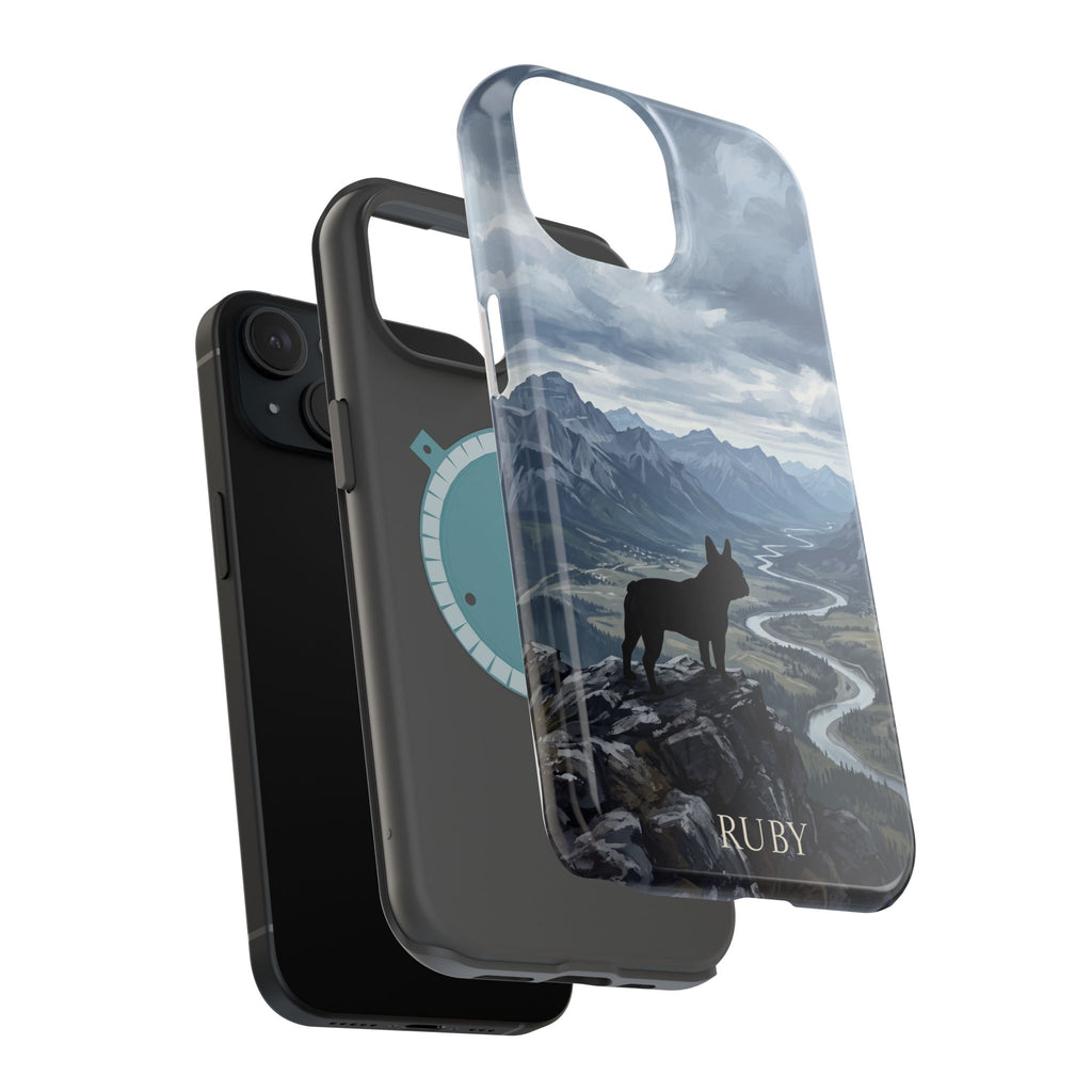 Personalized French Bulldog Mountain Valley Phone Case — Wireless Charging Cover