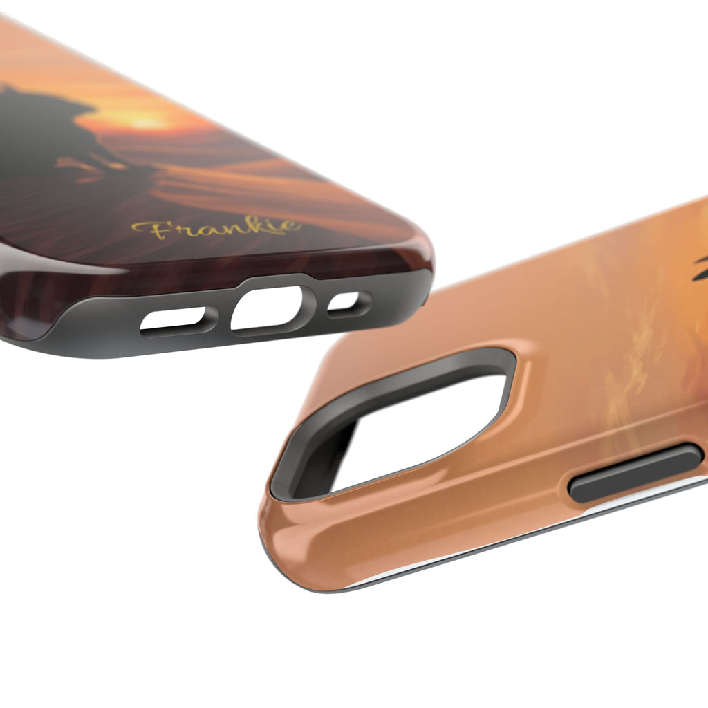 Personalized French Bulldog Desert Sunset Phone Case — Wireless Charging Cover