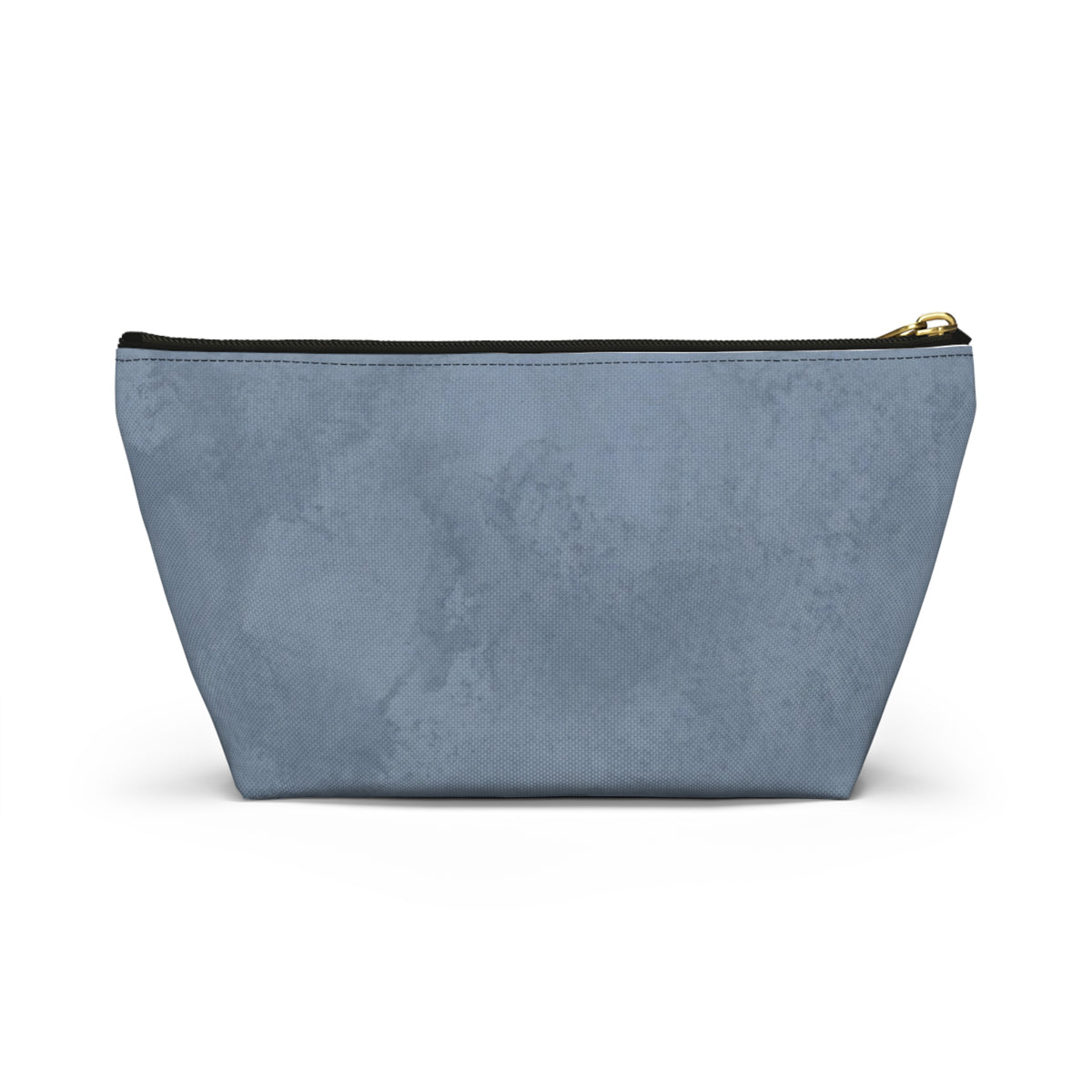 RN Floral Caduceus Dusty Blue Accessory Pouch — T-Bottom Zipper Bag