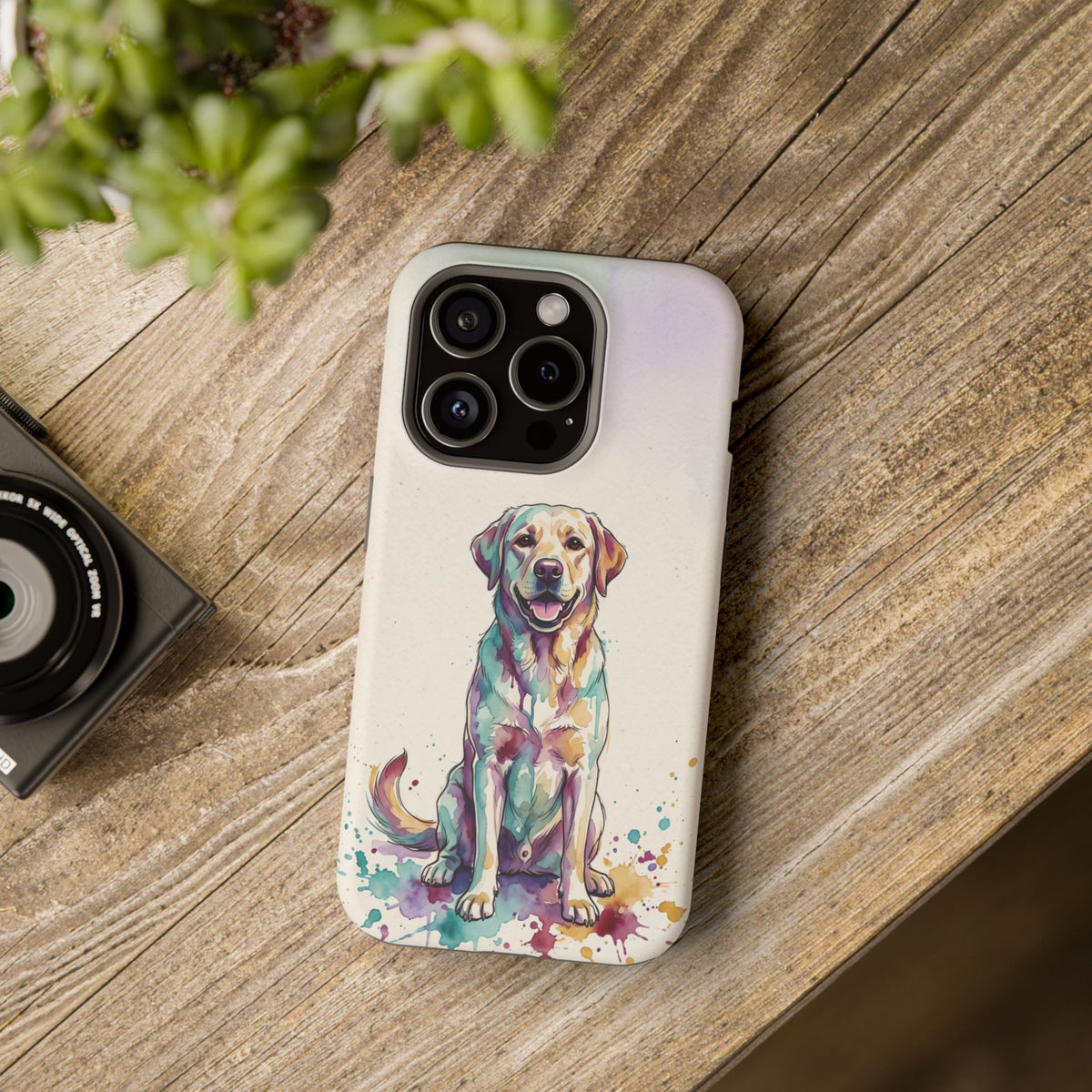 Watercolor Labrador Phone Case — Tough Magnetic Case with Wireless Charging