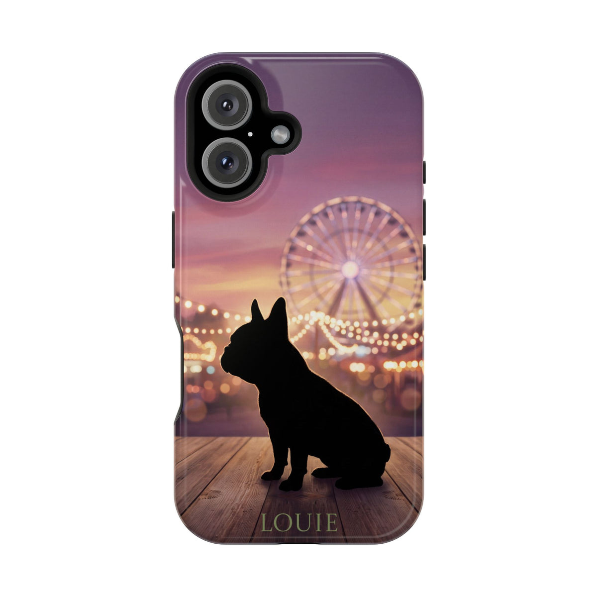 Personalized French Bulldog Carnival Nights Phone Case — Wireless Charging Cover