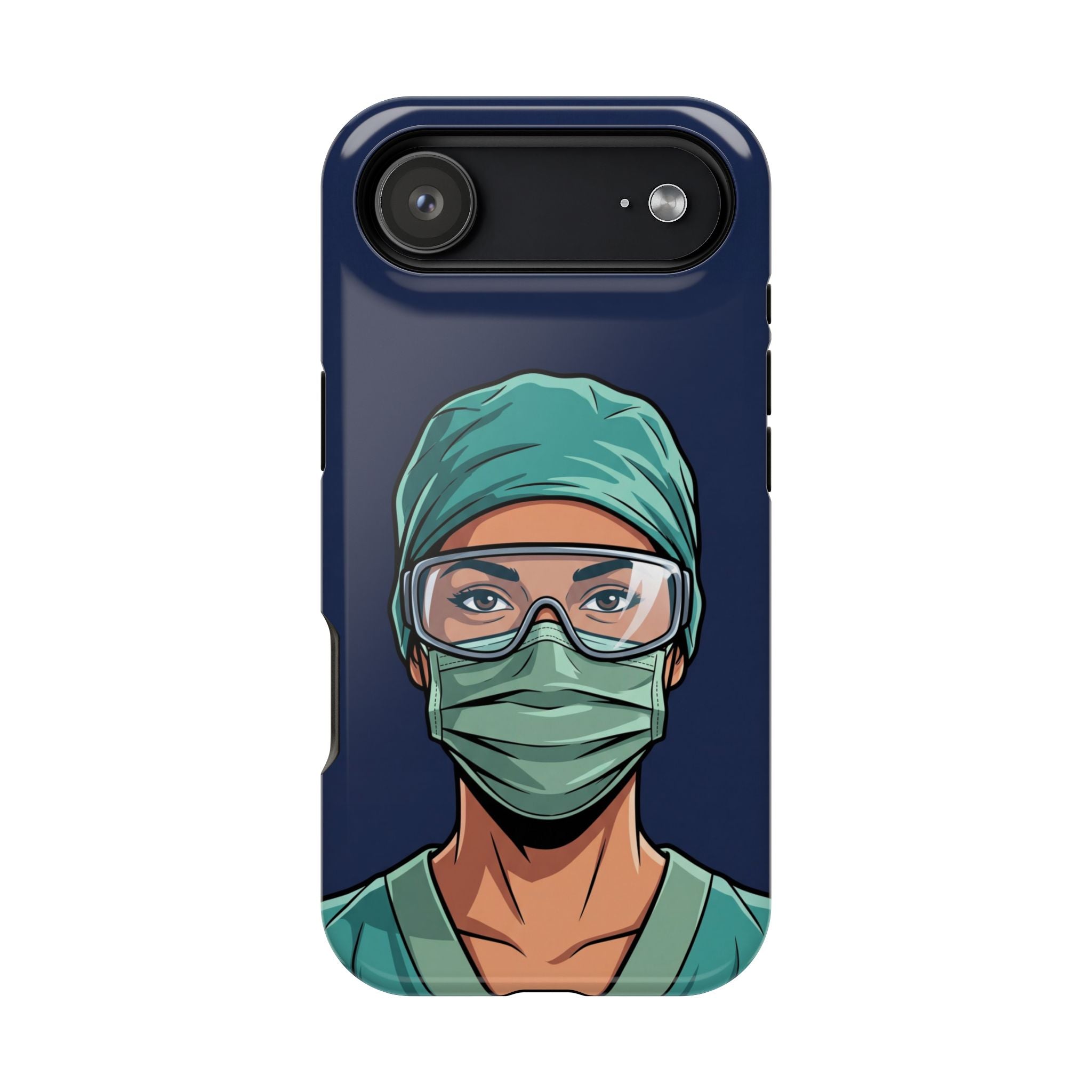 Bold Nurse Portrait Phone Case — Magnetic Wireless Charging Cover