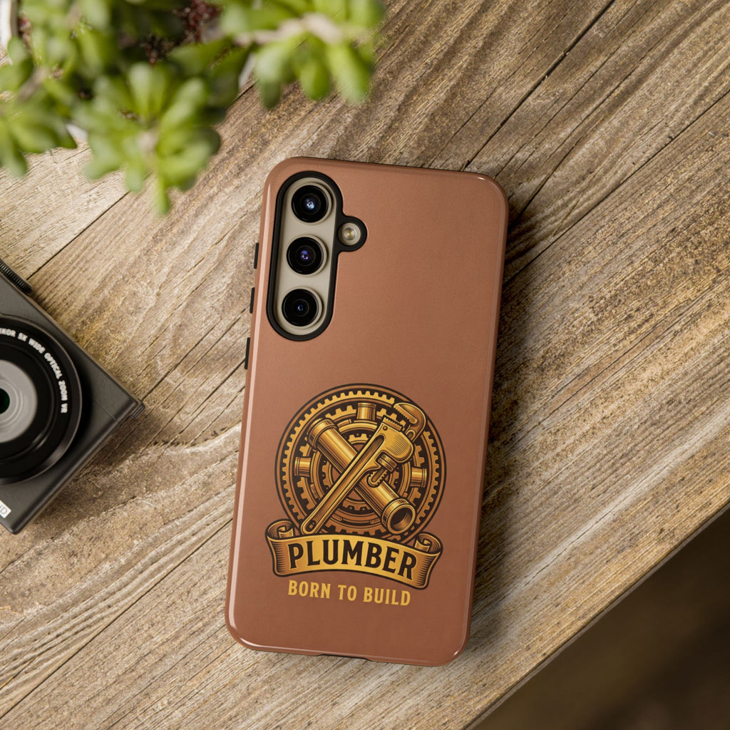 Plumber Born to Build Leather Phone Case - Samsung & iPhone Series