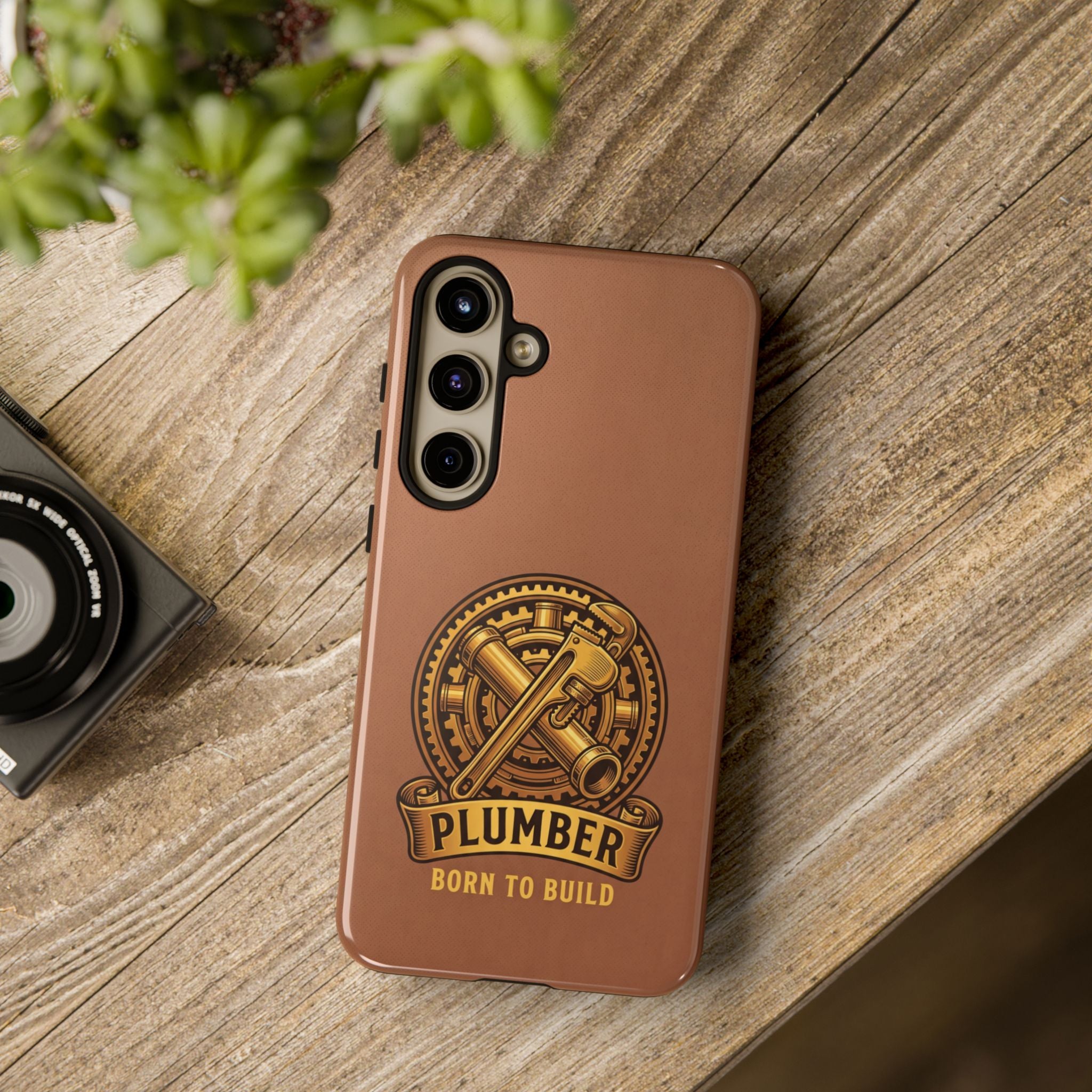 Plumber Born to Build Leather Phone Case - Samsung & iPhone Series