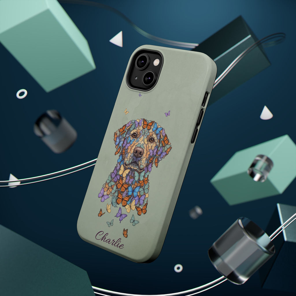 Personalized Butterfly Labrador Phone Case — Tough Magnetic Case with Wireless Charging