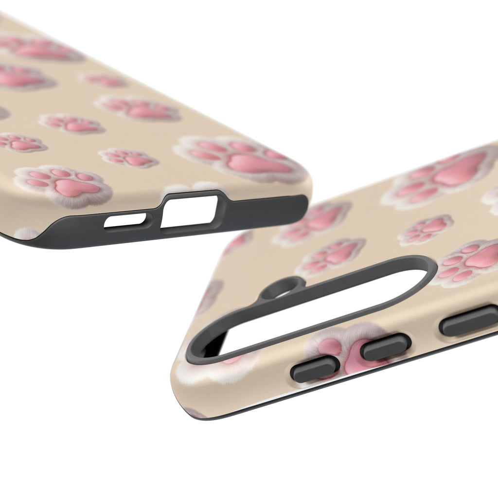 Golden Retriever Paw Print Phone Case | Cute Pink Paw Pattern for Dog Lovers | iPhone & Samsung