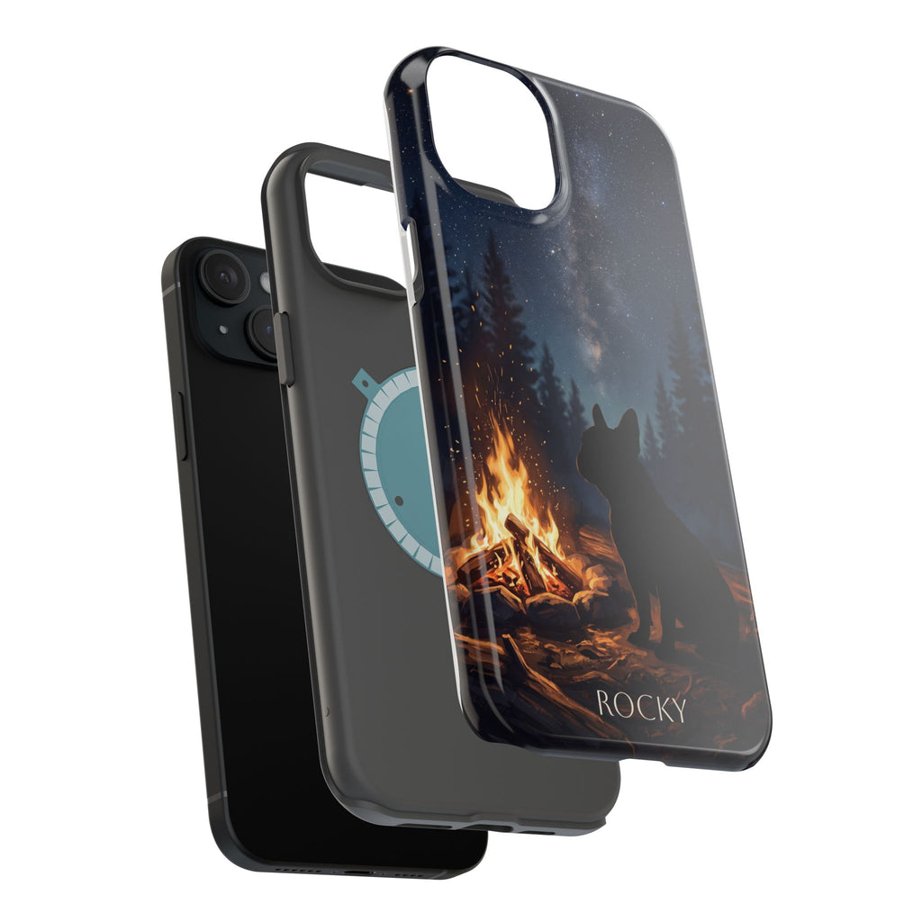 Personalized French Bulldog Campfire Phone Case — Wireless Charging Cover