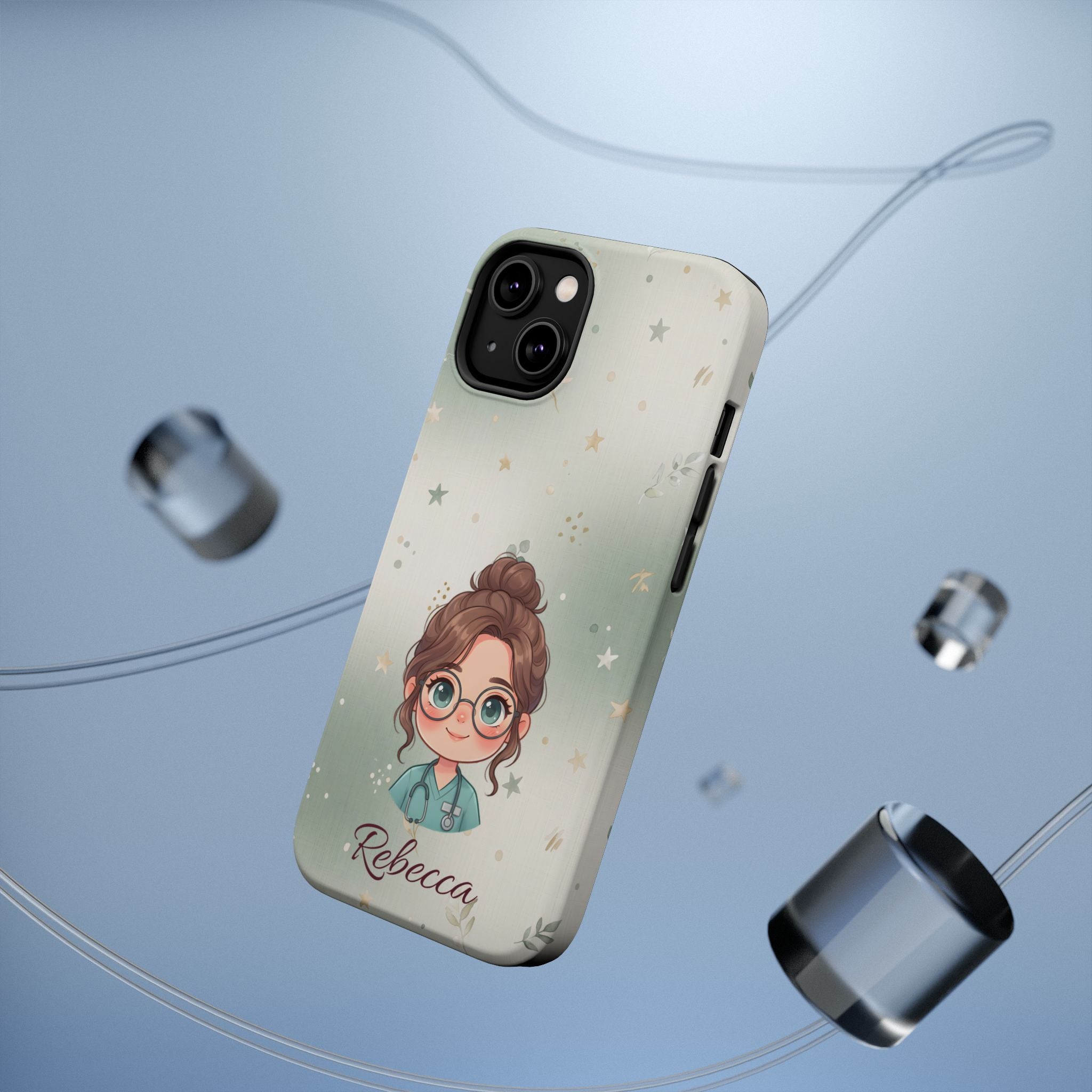 Personalized Starry Nurse Phone Case — Wireless Charging Cover