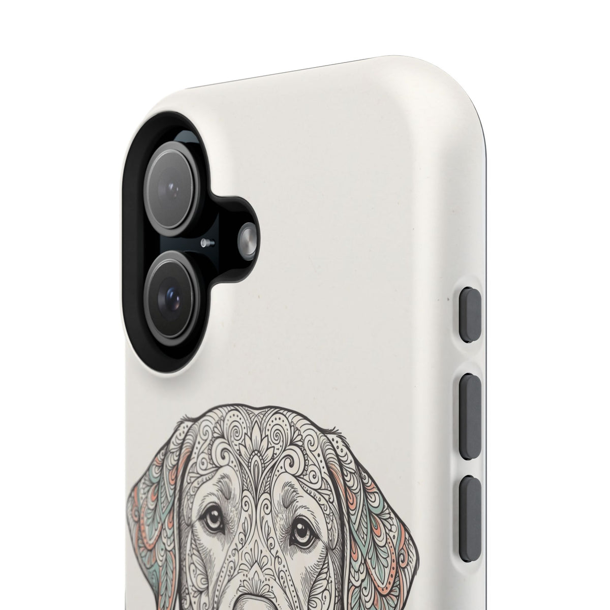 Mandala Labrador Phone Case — Tough Magnetic Case with Wireless Charging