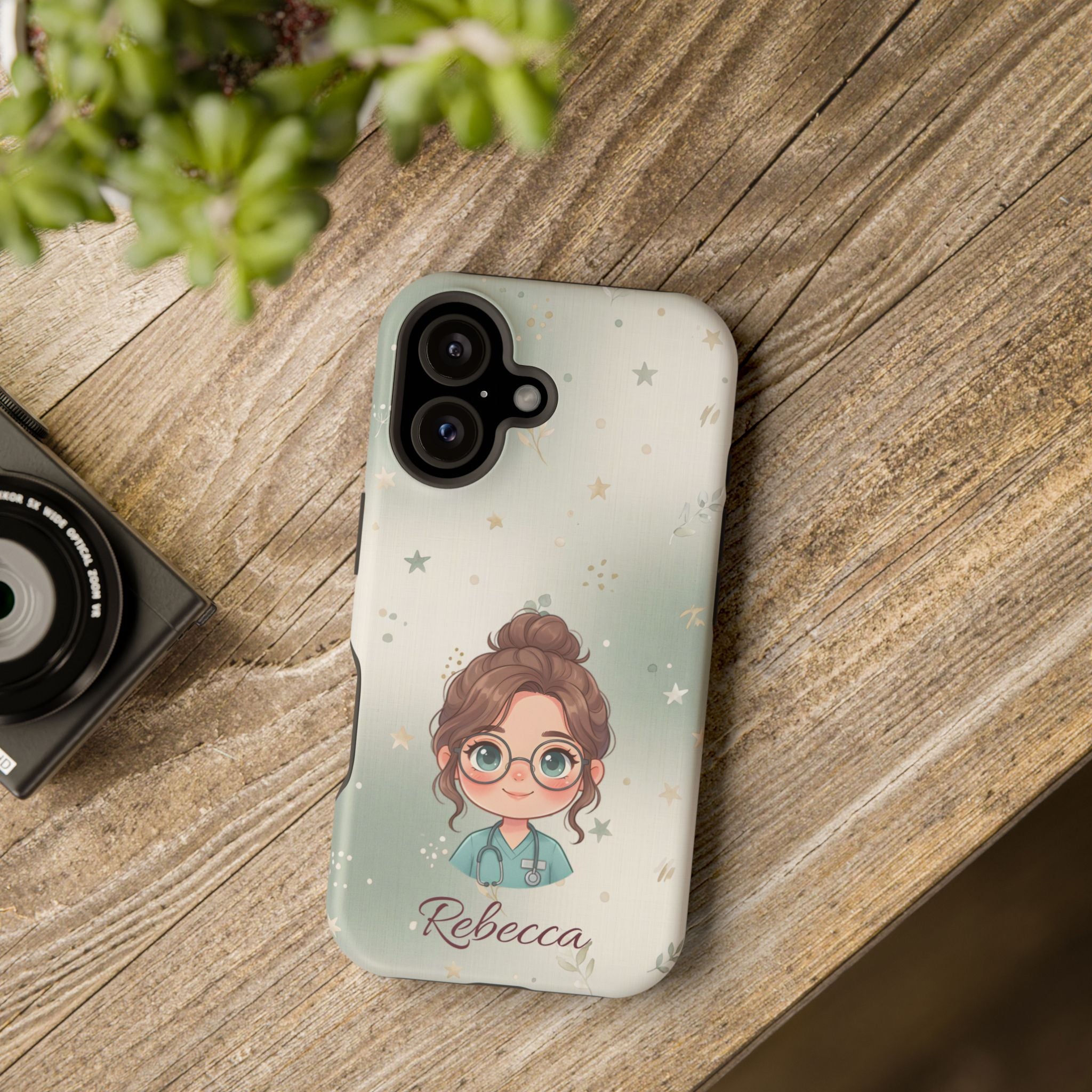 Personalized Starry Nurse Phone Case — Wireless Charging Cover