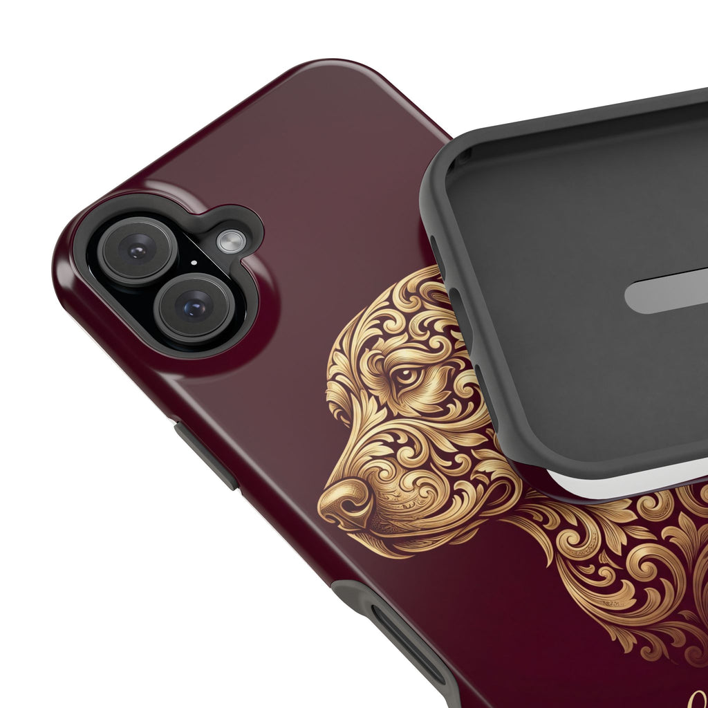 Personalized Gold Filigree Labrador Phone Case — Tough Magnetic Case with Wireless Charging
