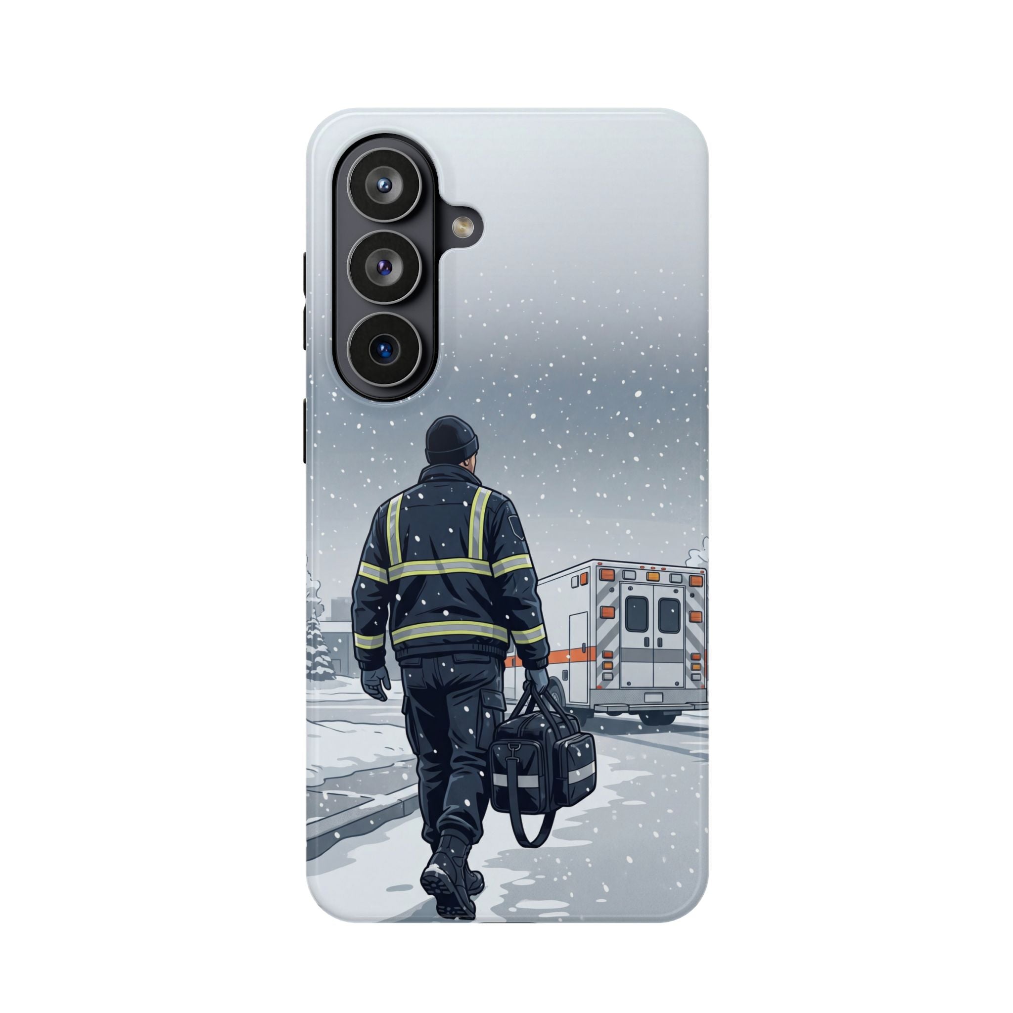 Bold Paramedic/EMT Portrait Phone Case — Magnetic Wireless Charging Cover