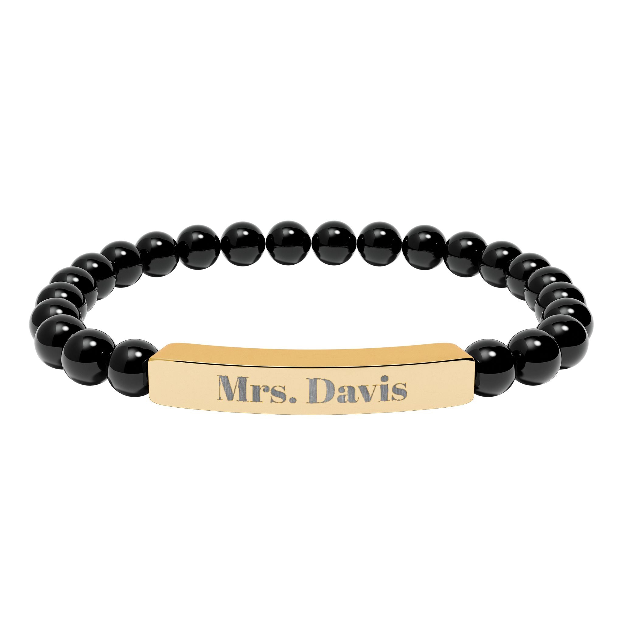 Personalized Teacher Bracelet | Engraved Name Bar Bracelet, Teacher Gift