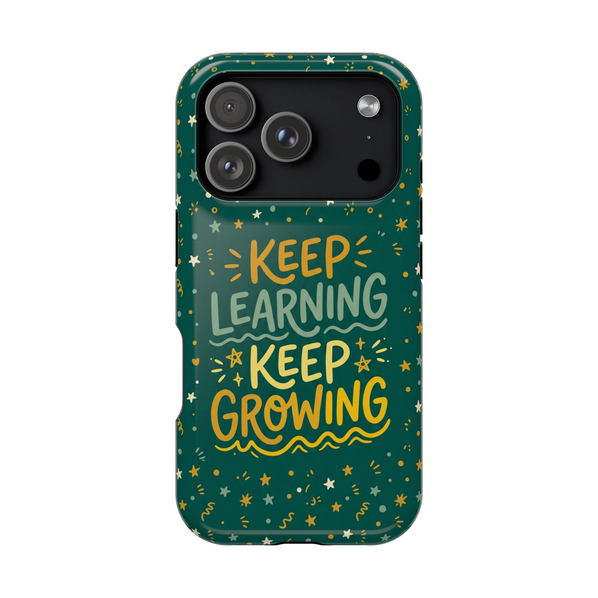 Keep Learning Keep Growing Teacher Phone Case — Wireless Charging Cover