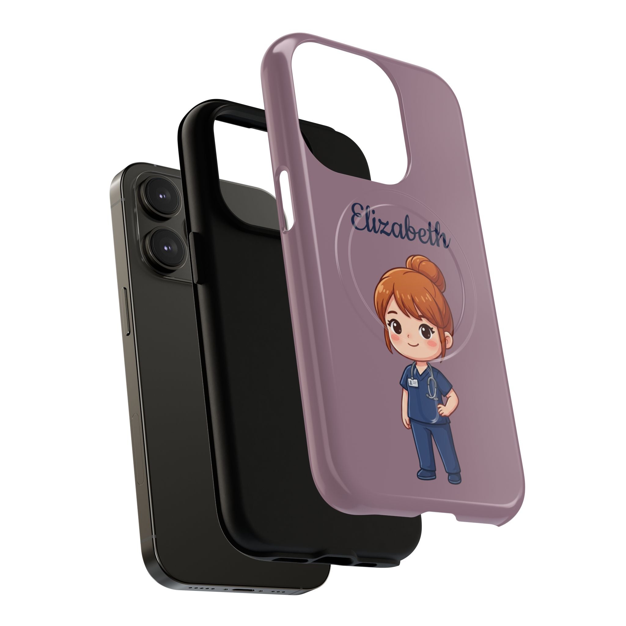 Personalized Nurse Phone Case with Custom Name | MagSafe Compatible iPhone Case
