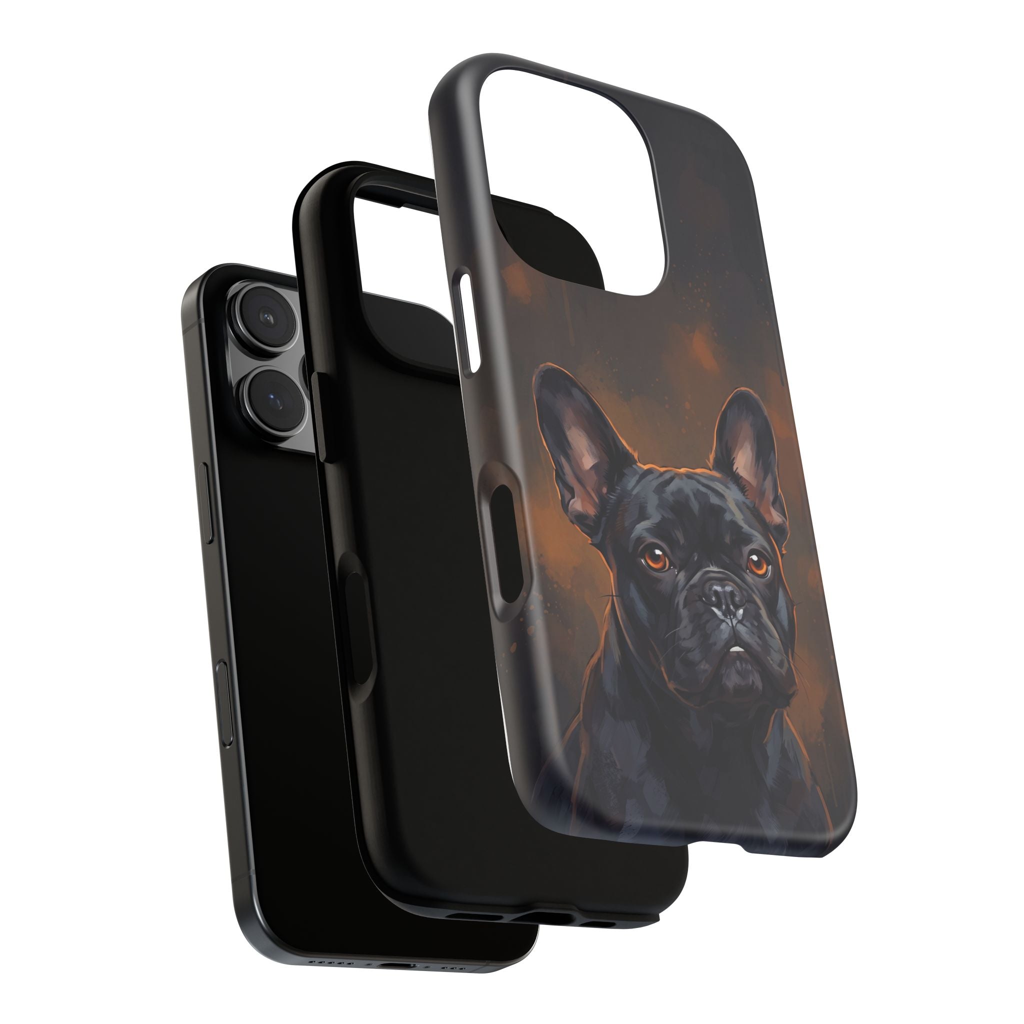 Moody French Bulldog Portrait Phone Case | Dramatic Studio Photography Style | iPhone & Samsung