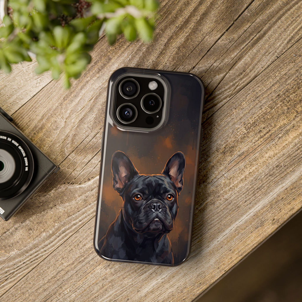 French Bulldog Portrait Phone Case — Impact-Resistant Wireless Charging Cover