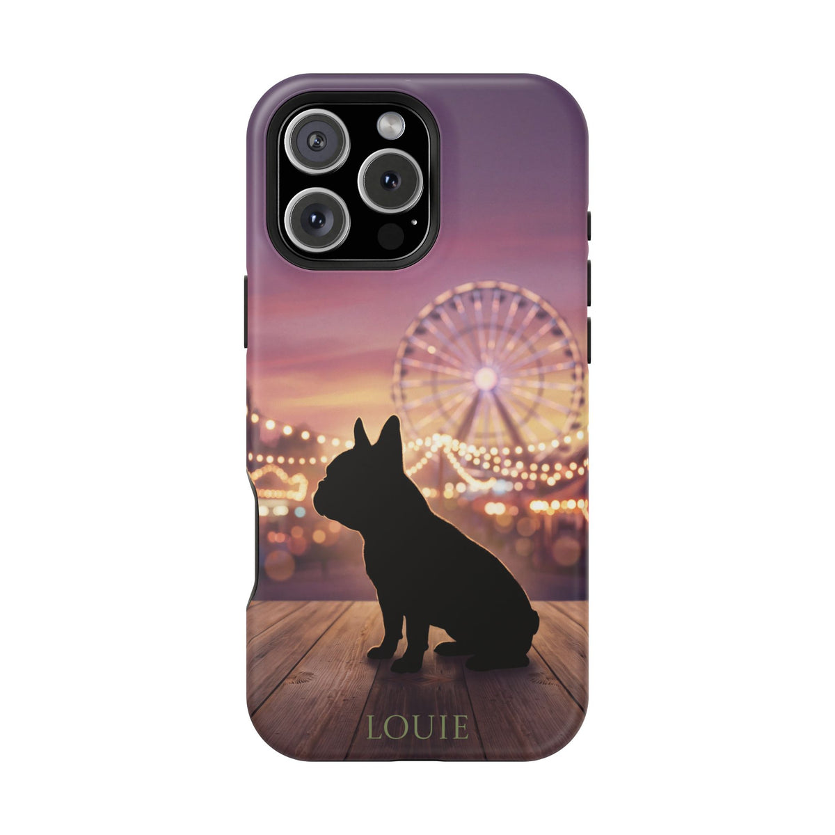 Personalized French Bulldog Carnival Nights Phone Case — Wireless Charging Cover