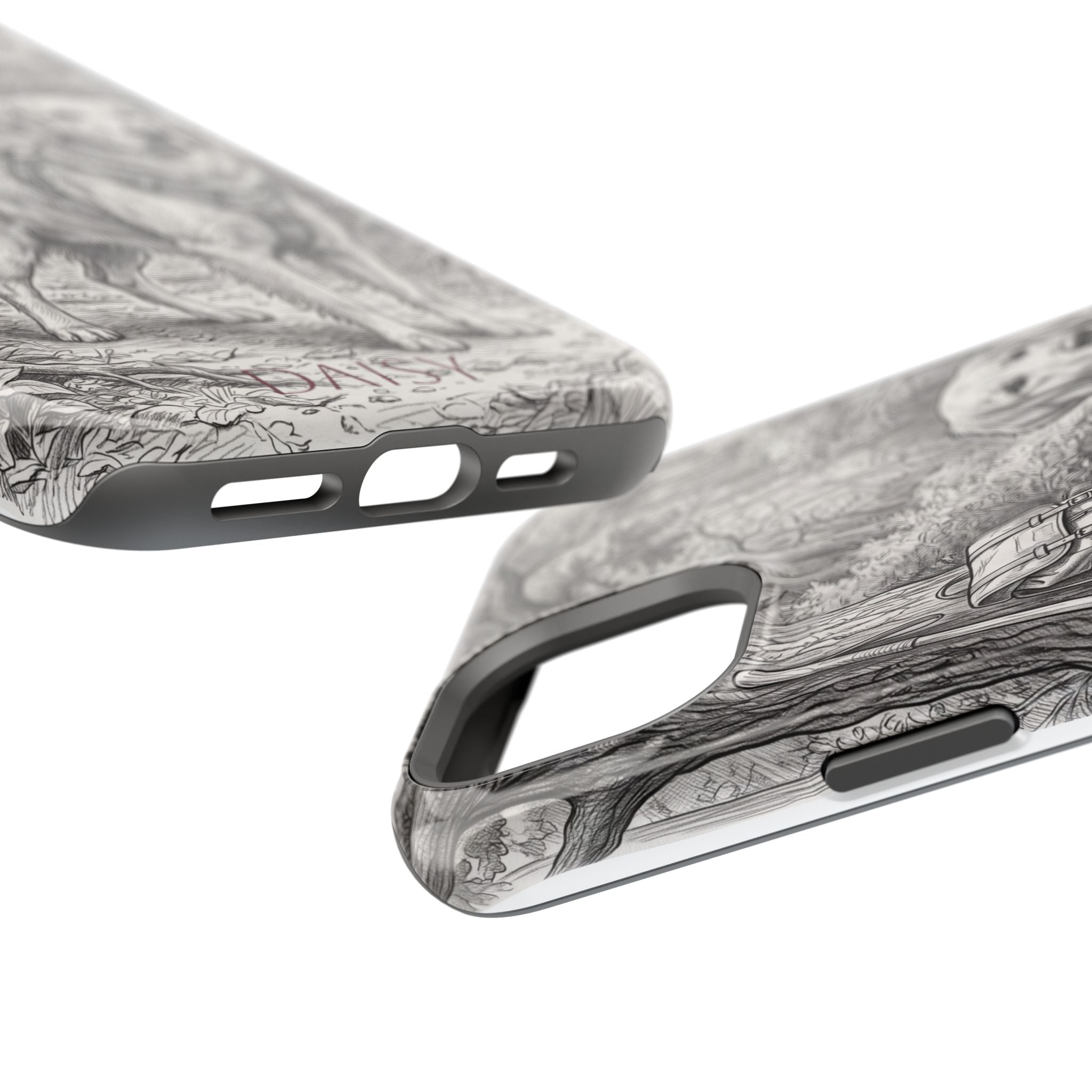 Personalized Golden Retriever Woodland Trail Phone Case — Wireless Charging Cover