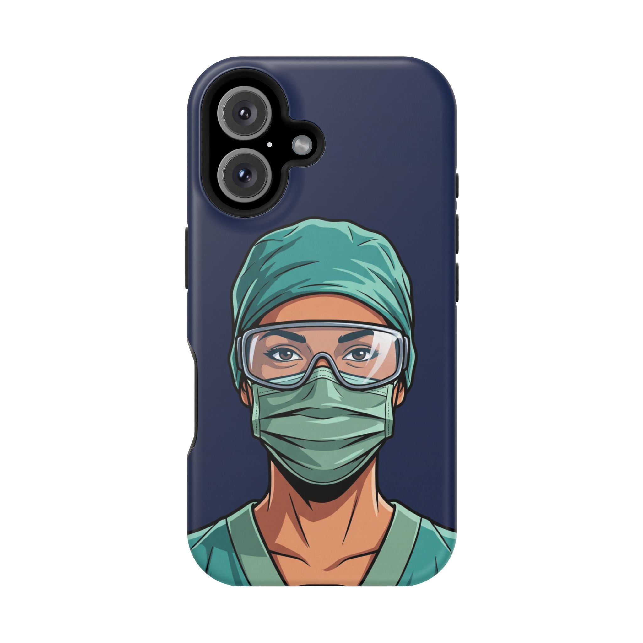 Bold Nurse Portrait Phone Case — Magnetic Wireless Charging Cover