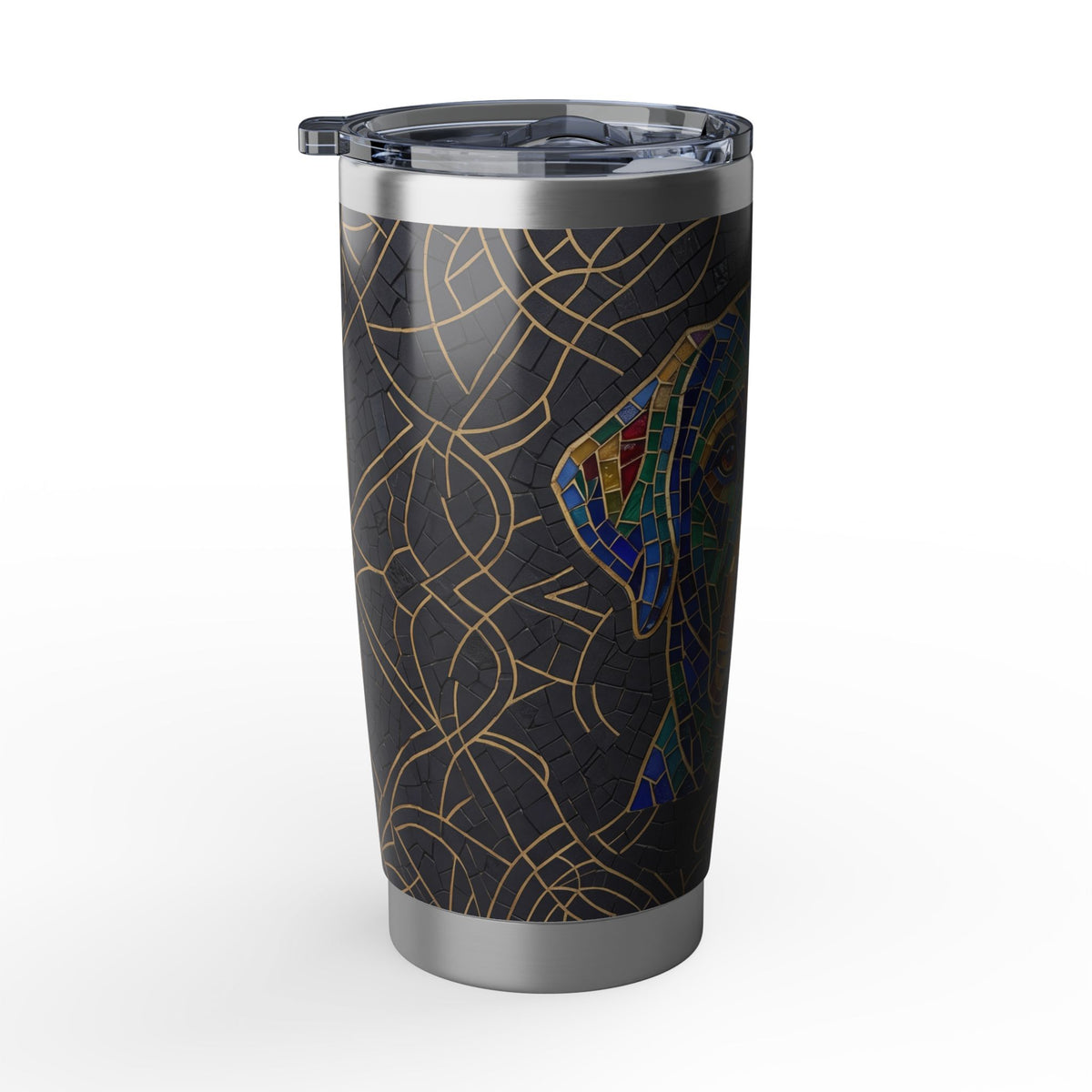 Labrador Personalized Tumbler | Jewel Mosaic Art — 20 oz Stainless Travel Mug