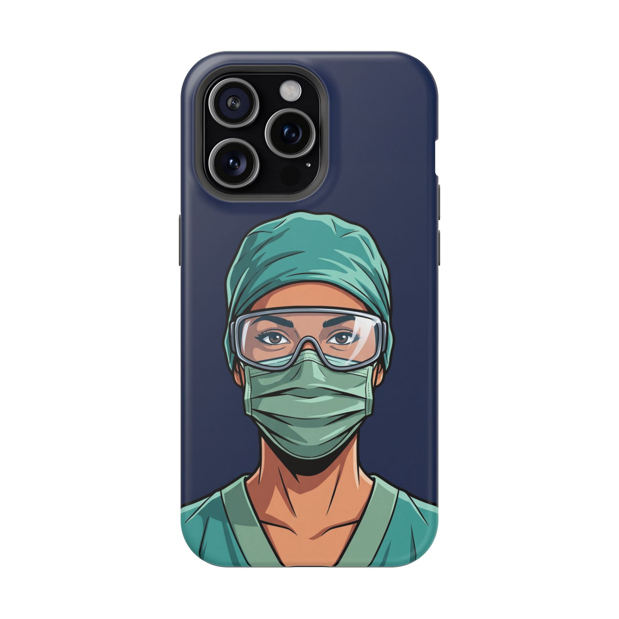 Bold Nurse Portrait Phone Case — Magnetic Wireless Charging Cover