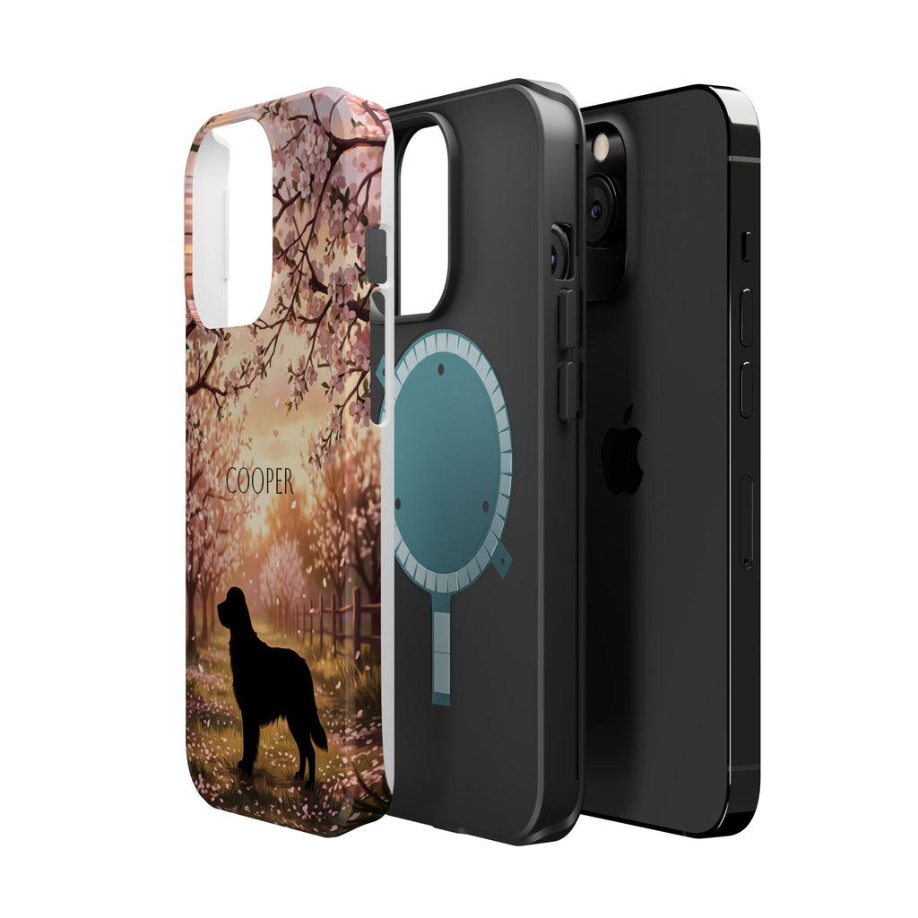 Personalized Golden Retriever Autumn Forest Phone Case — Wireless Charging Cover