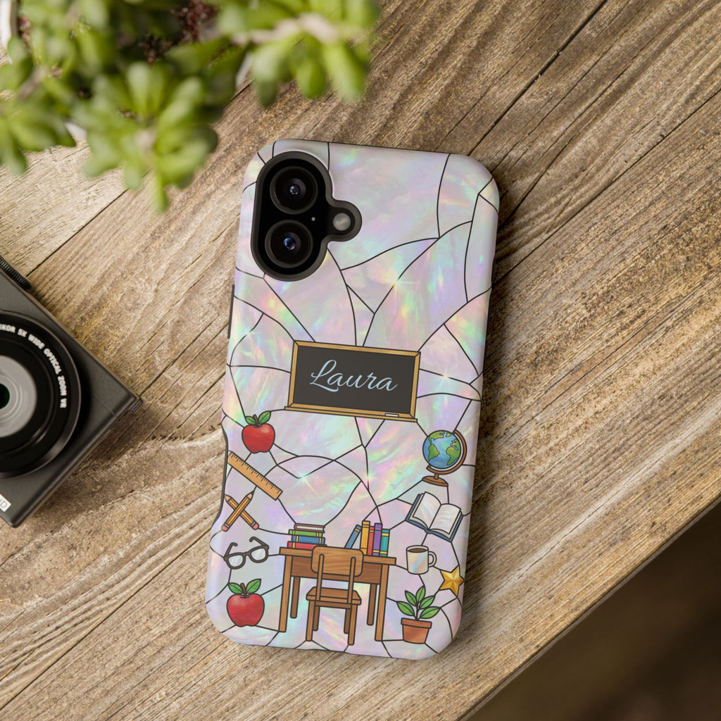 Personalized Teacher Phone Case — Impact-Resistant Wireless Charging Cover
