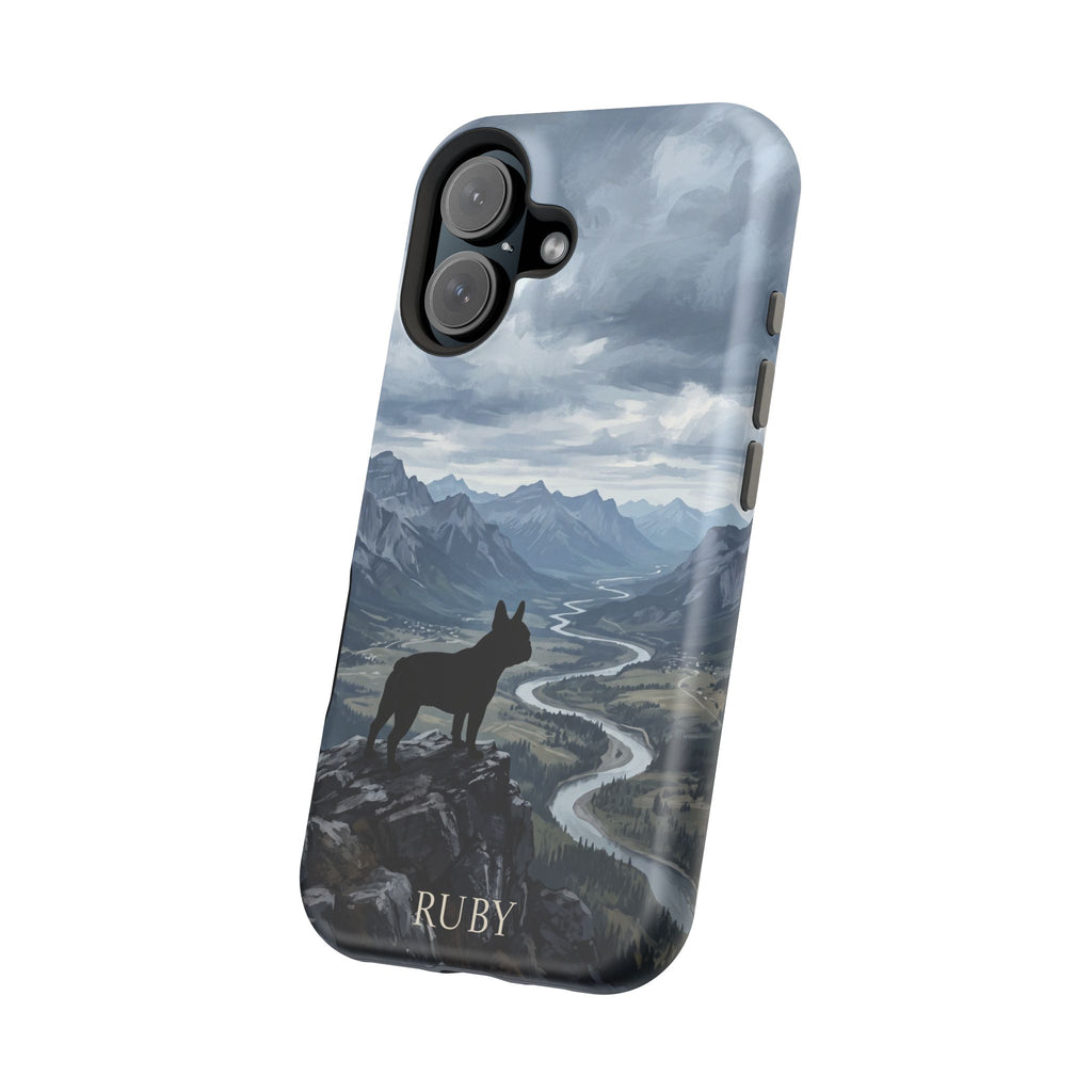 Personalized French Bulldog Mountain Valley Phone Case — Wireless Charging Cover