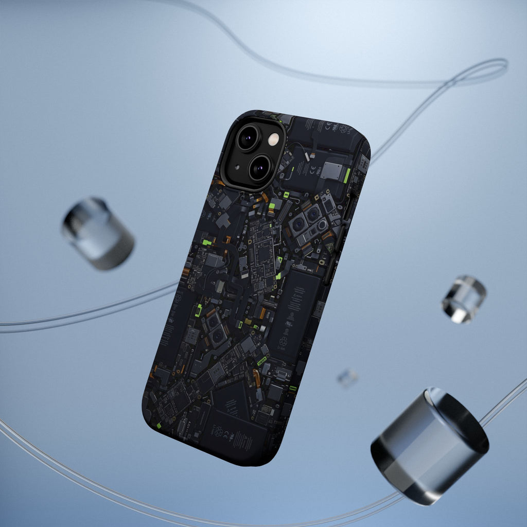 Circuit Core Phone Case — Motherboard Print Wireless Charging Cover