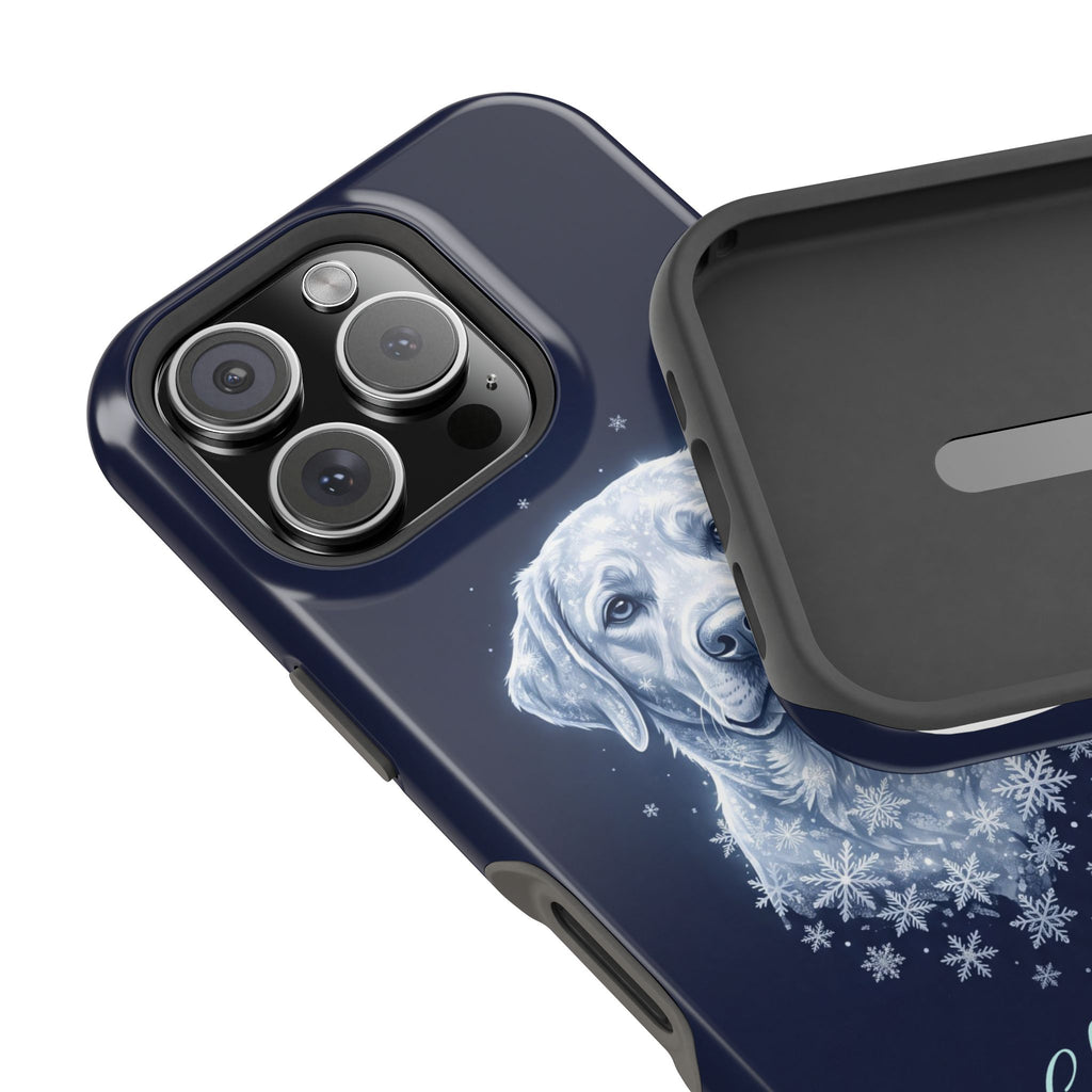 Personalized Winter Snowflake Labrador Phone Case — Tough Magnetic Case with Wireless Charging