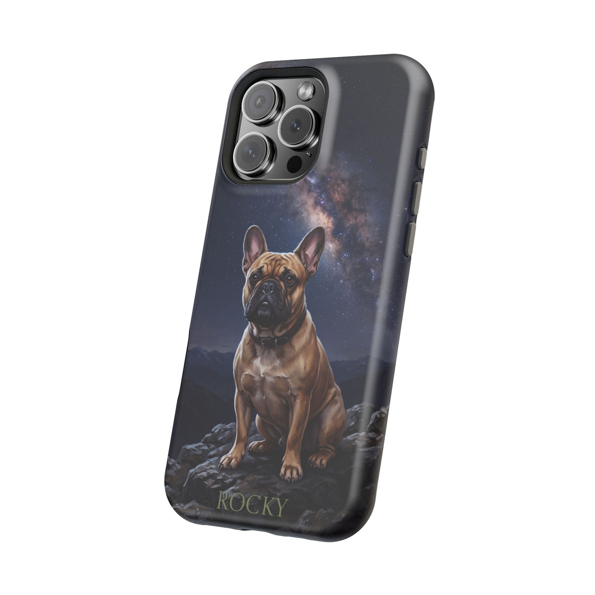 Personalized French Bulldog Starry Night Sky Phone Case — Wireless Charging Cover