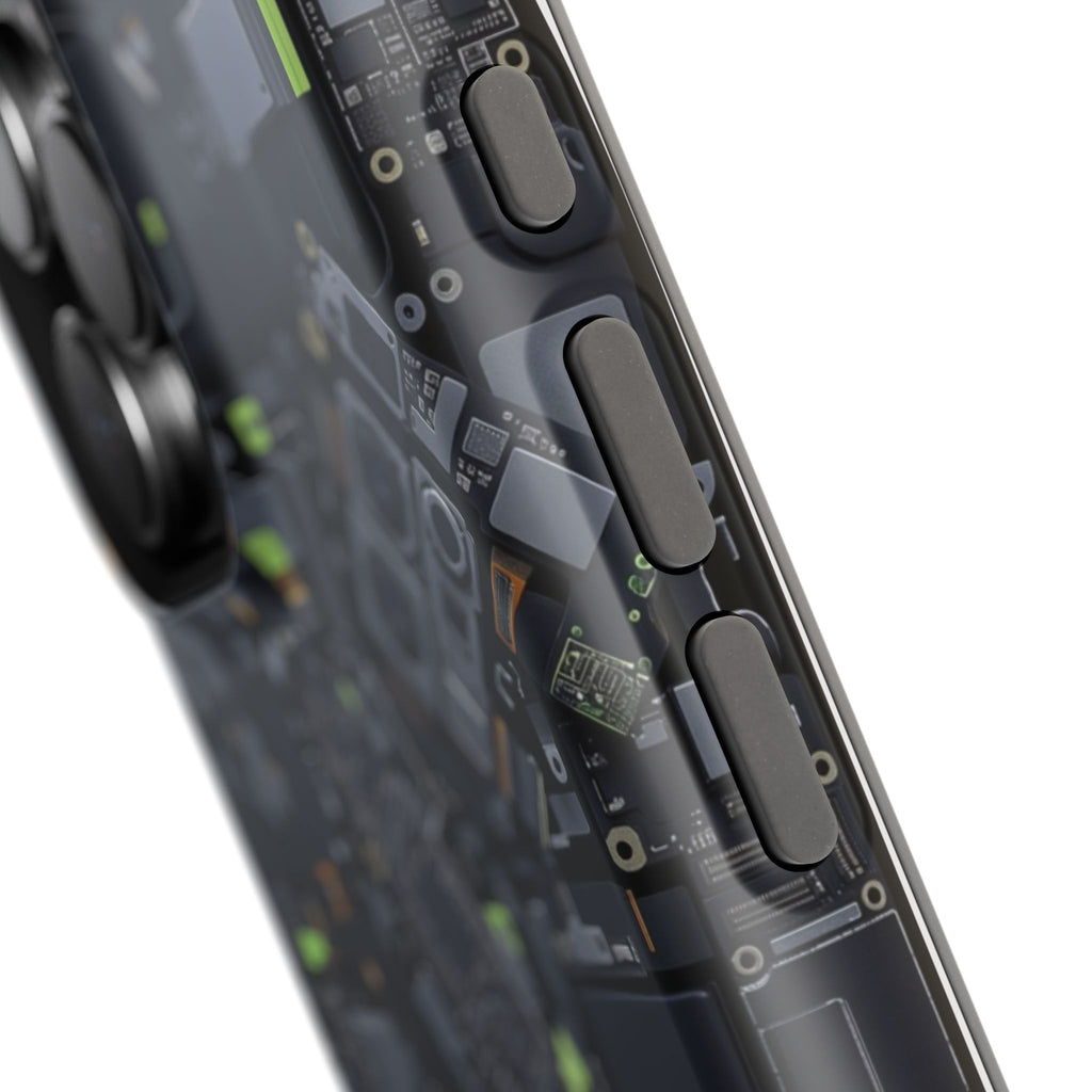 Circuit Core Phone Case — Motherboard Print Wireless Charging Cover