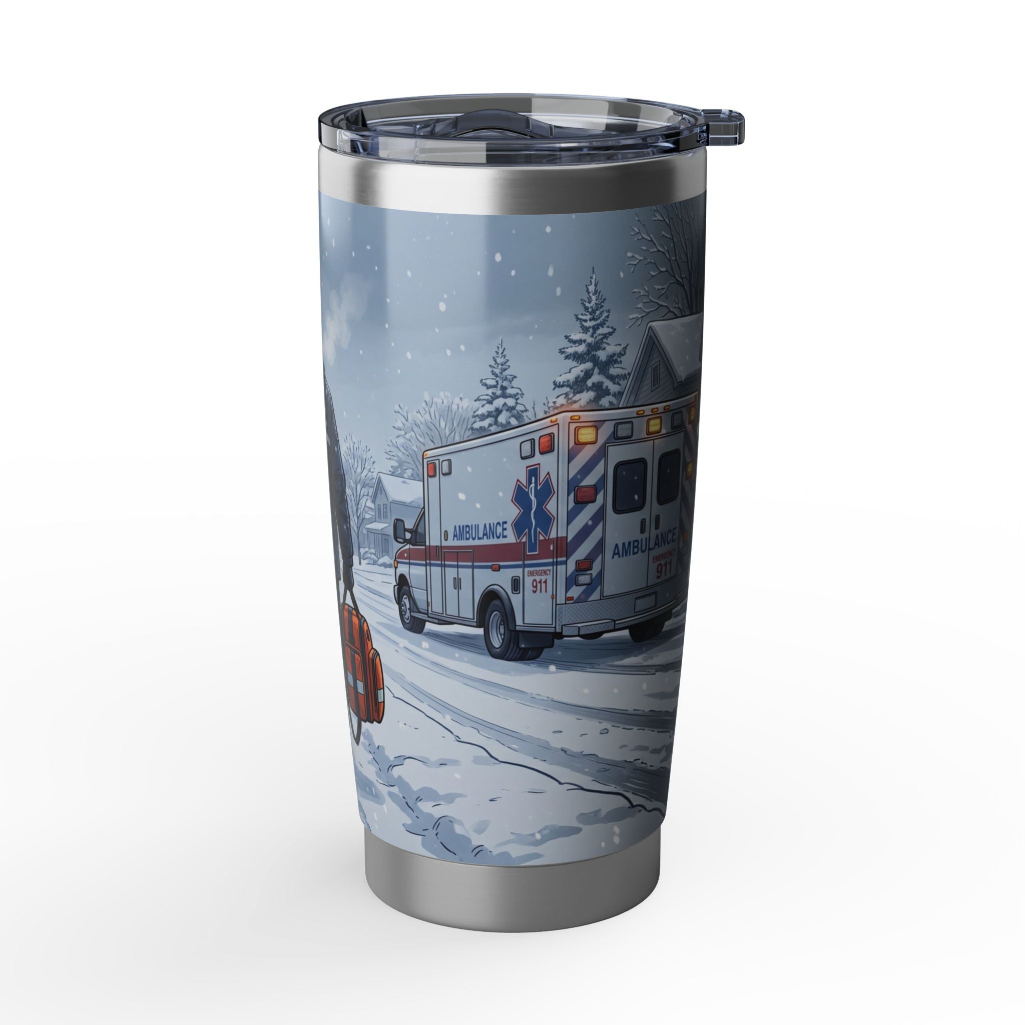 Paramedic/EMT 20oz Tumbler – Winter Response Illustrated Design
