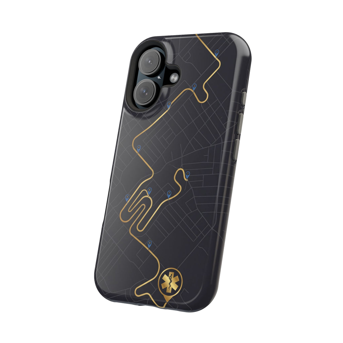 Paramedic/EMT Route Line Phone Case — Magnetic Wireless Charging Cover