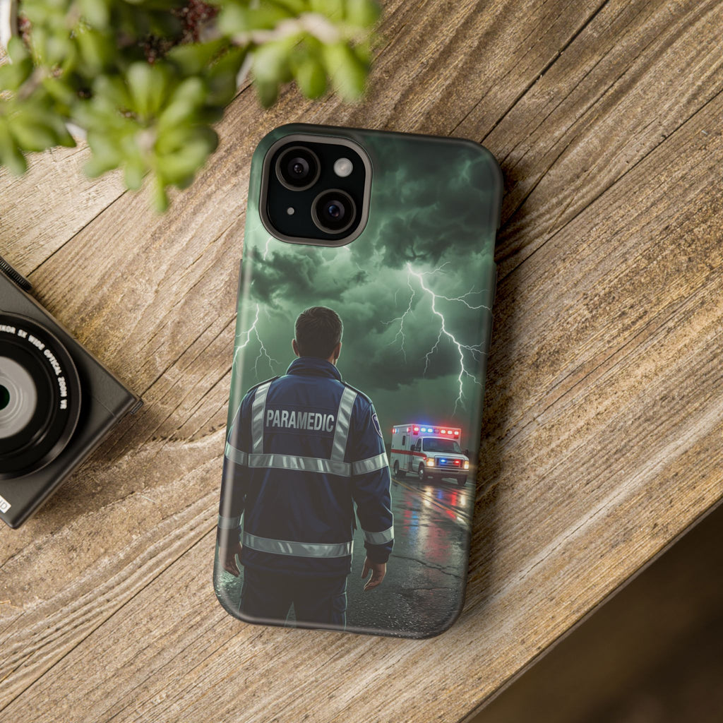 Paramedic Green Storm Phone Case — Magnetic Wireless Charging Cover