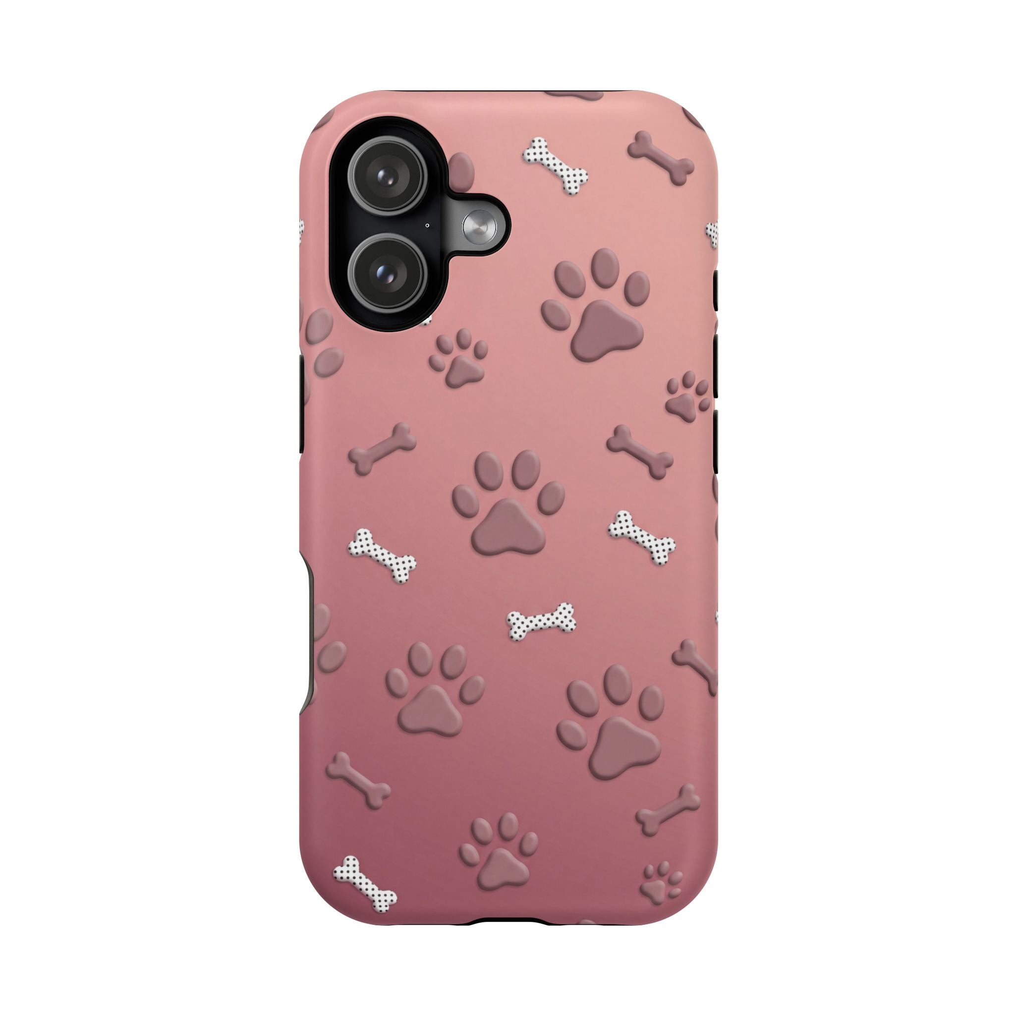 Paws & Bones Phone Case — Impact-Resistant Wireless Charging Cover