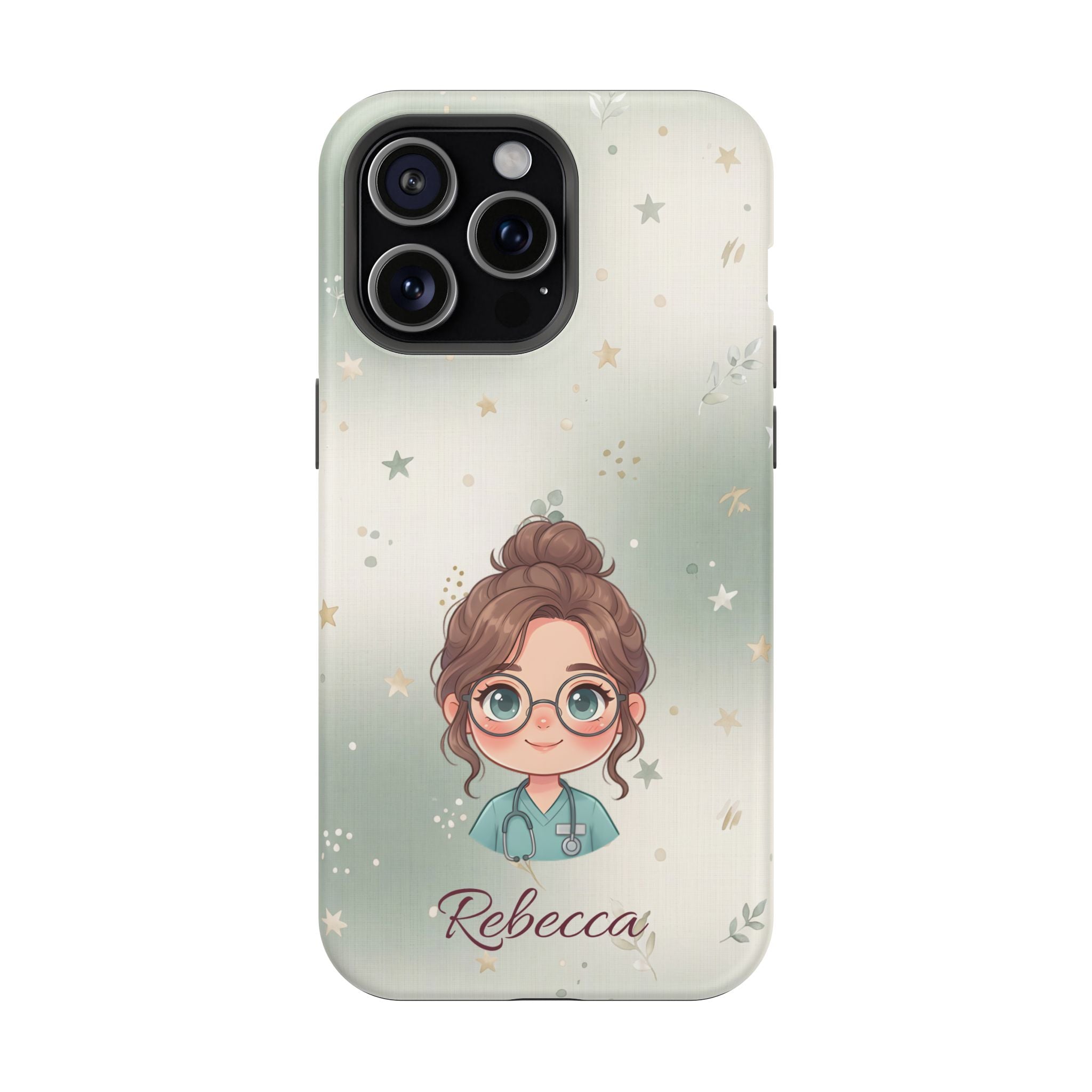 Personalized Starry Nurse Phone Case — Wireless Charging Cover