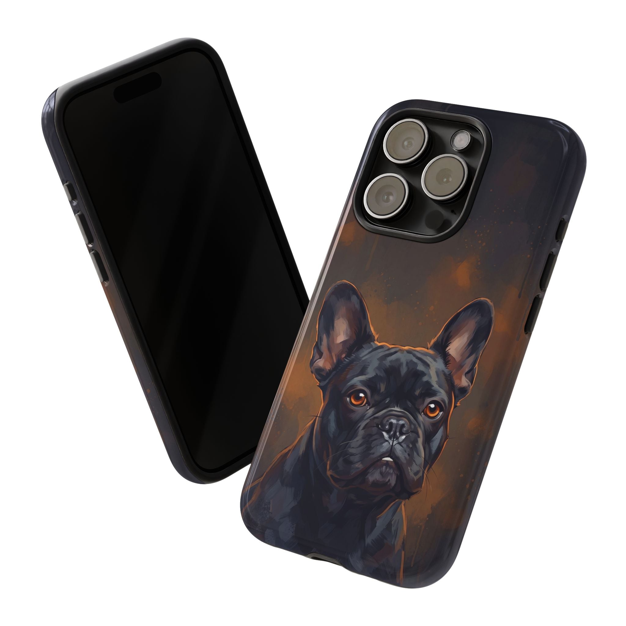 Moody French Bulldog Portrait Phone Case | Dramatic Studio Photography Style | iPhone & Samsung