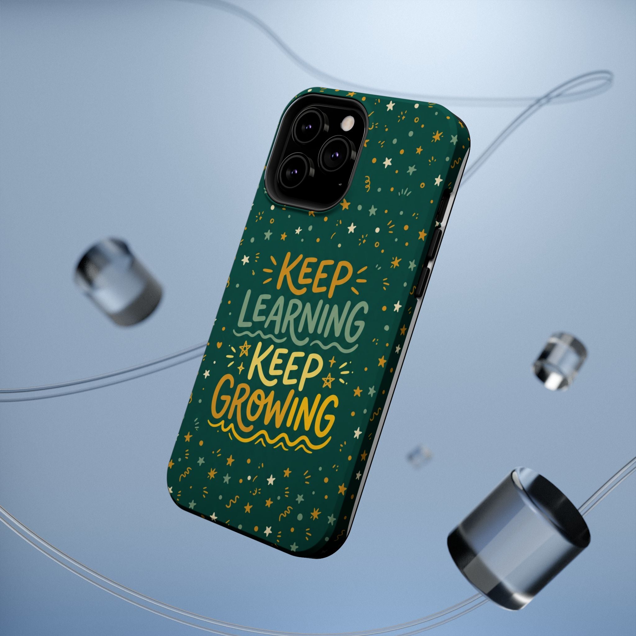 Keep Learning Keep Growing Teacher Phone Case — Wireless Charging Cover