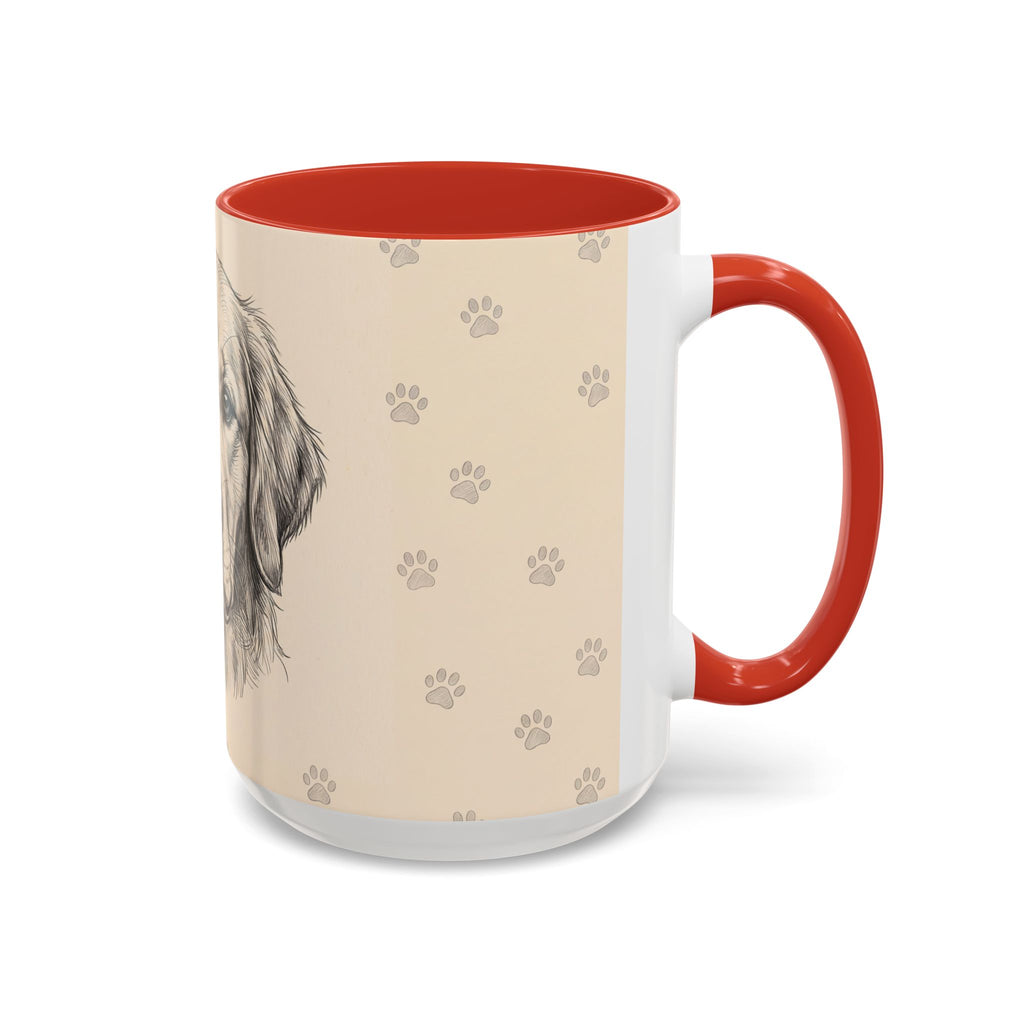 Golden Retriever Sketch Mug | Golden Retriever Lover Gift | Pencil Art Dog Coffee Mug
