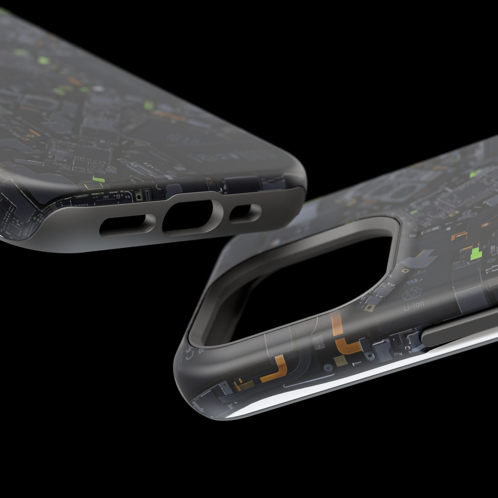 Circuit Core Phone Case — Motherboard Print Wireless Charging Cover